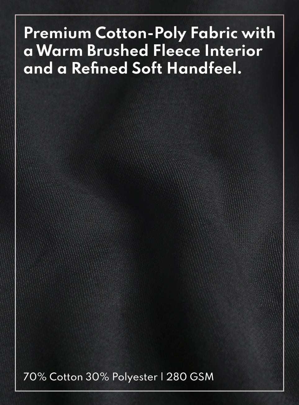 Men's Black Luxe Fleece Relaxed Fit Trackpants