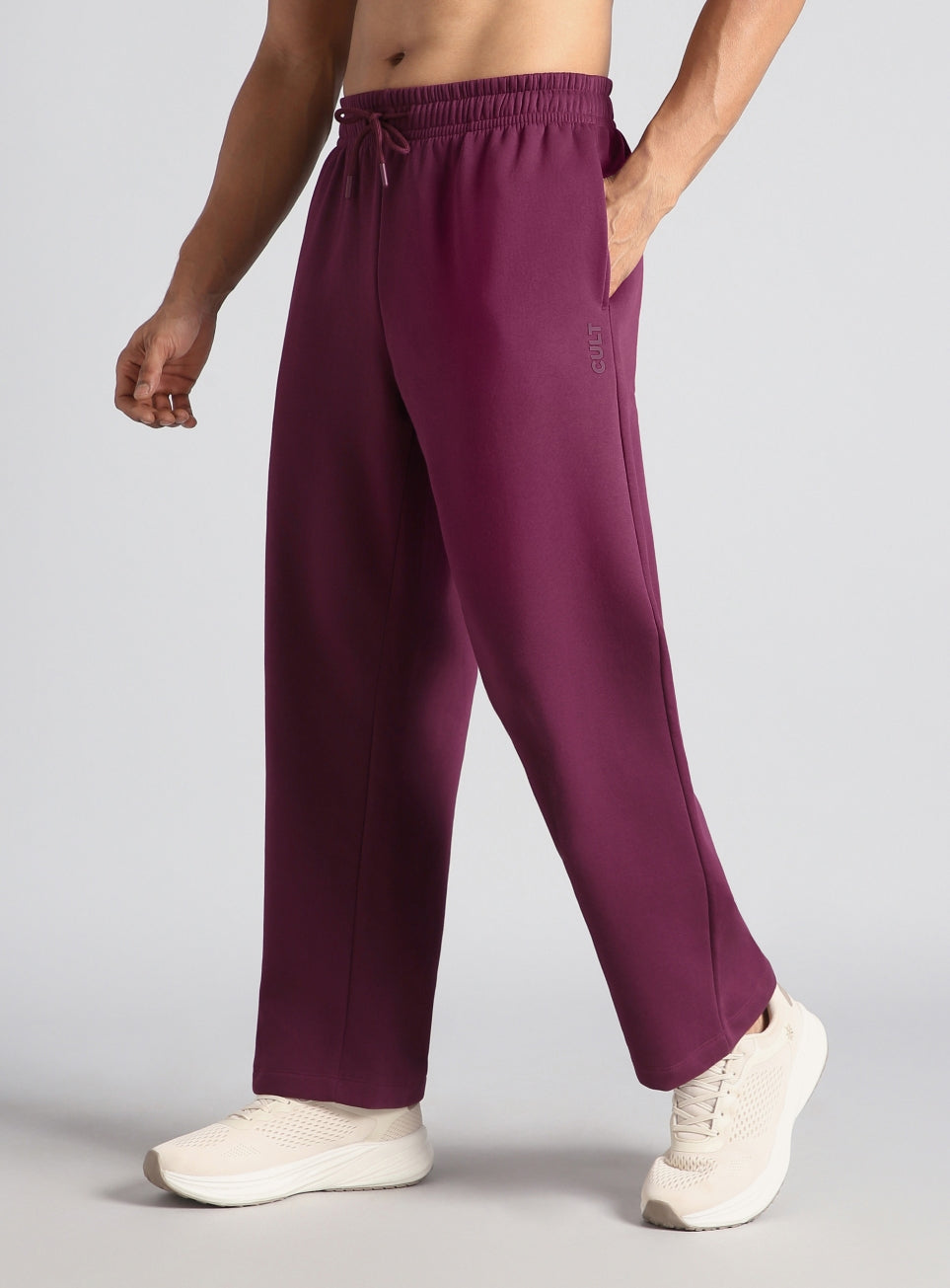 Men's Plum Luxe Fleece Relaxed Fit Trackpants