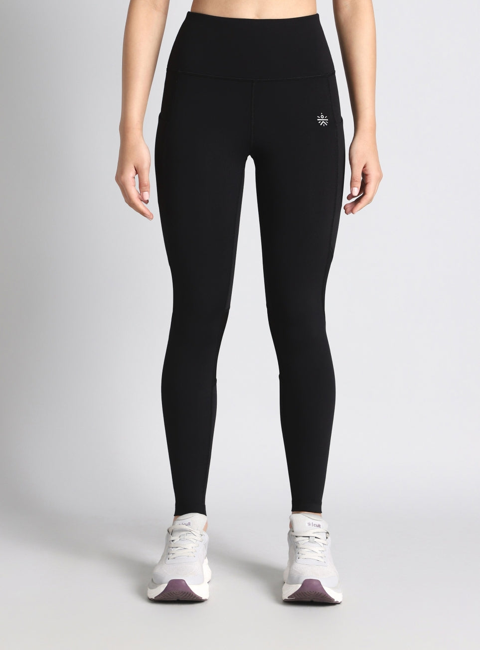 Women's Black Mesh Motion Pro Running Tights