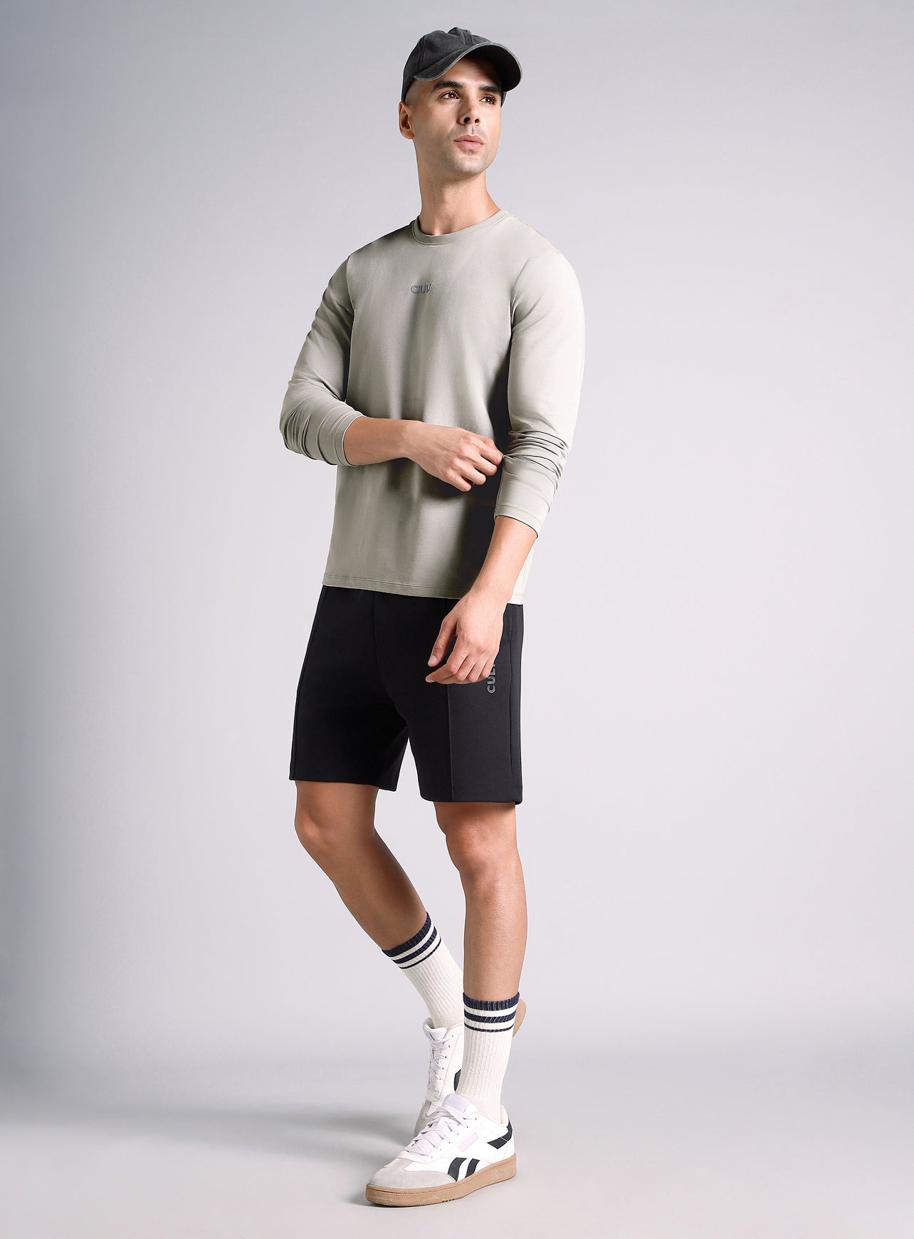 Men's Grey Essential Regular Fit Full Sleeve T-shirt
