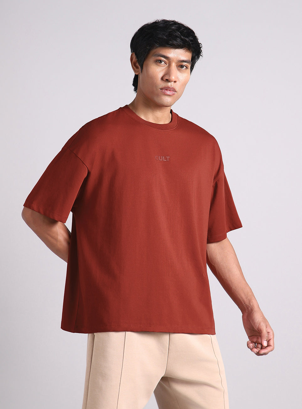 Men's Rust Soft Form Oversized T-shirt