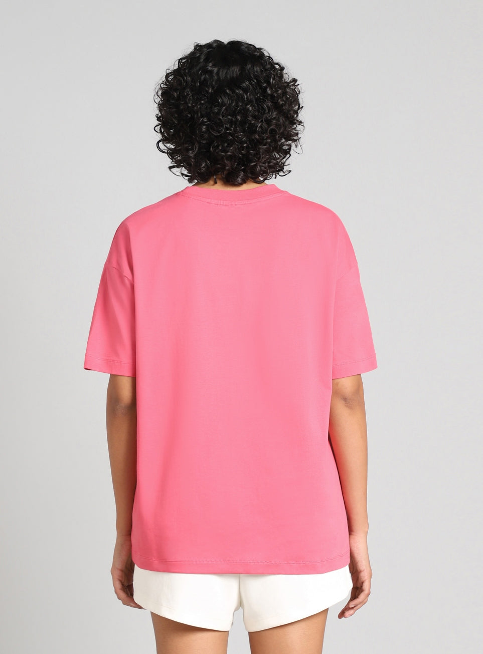 Women's Pink Soft Form Oversized Comfort T-shirt
