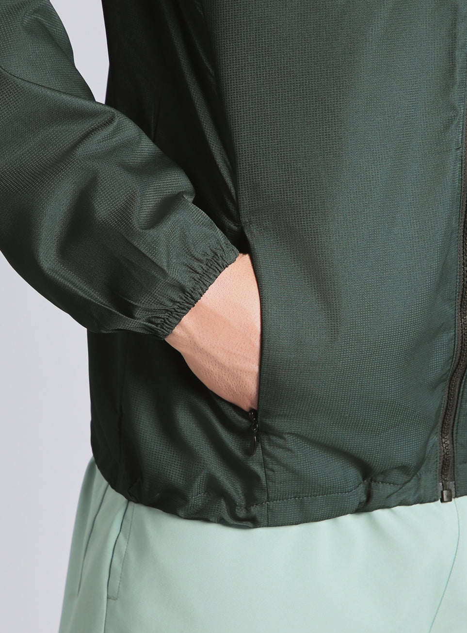 Men's Dark Green Daily Pace Windbreaker Jacket