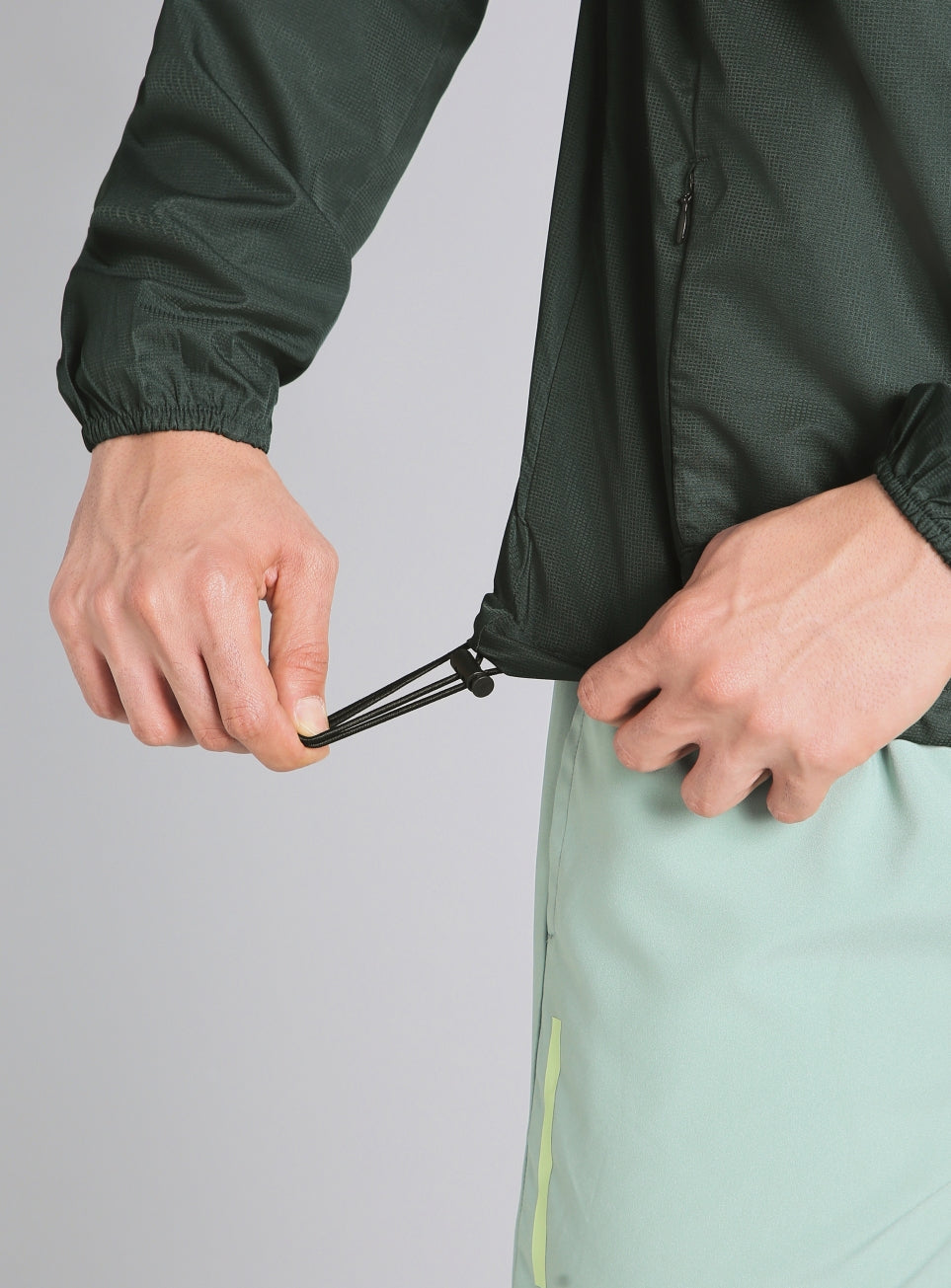 Men's Dark Green Daily Pace Windbreaker Jacket