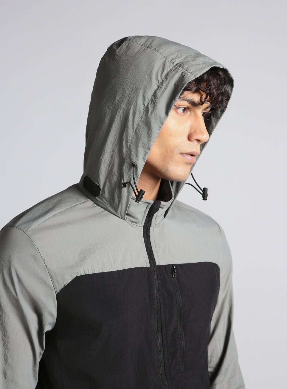 Men's Black Daily Run Hooded Windbreaker Jacket