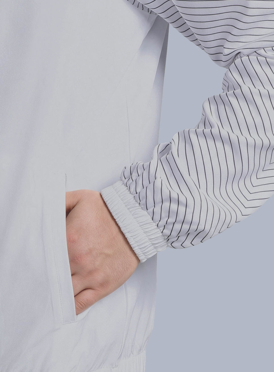 Men's White Day Run Essential Plus Size Jacket