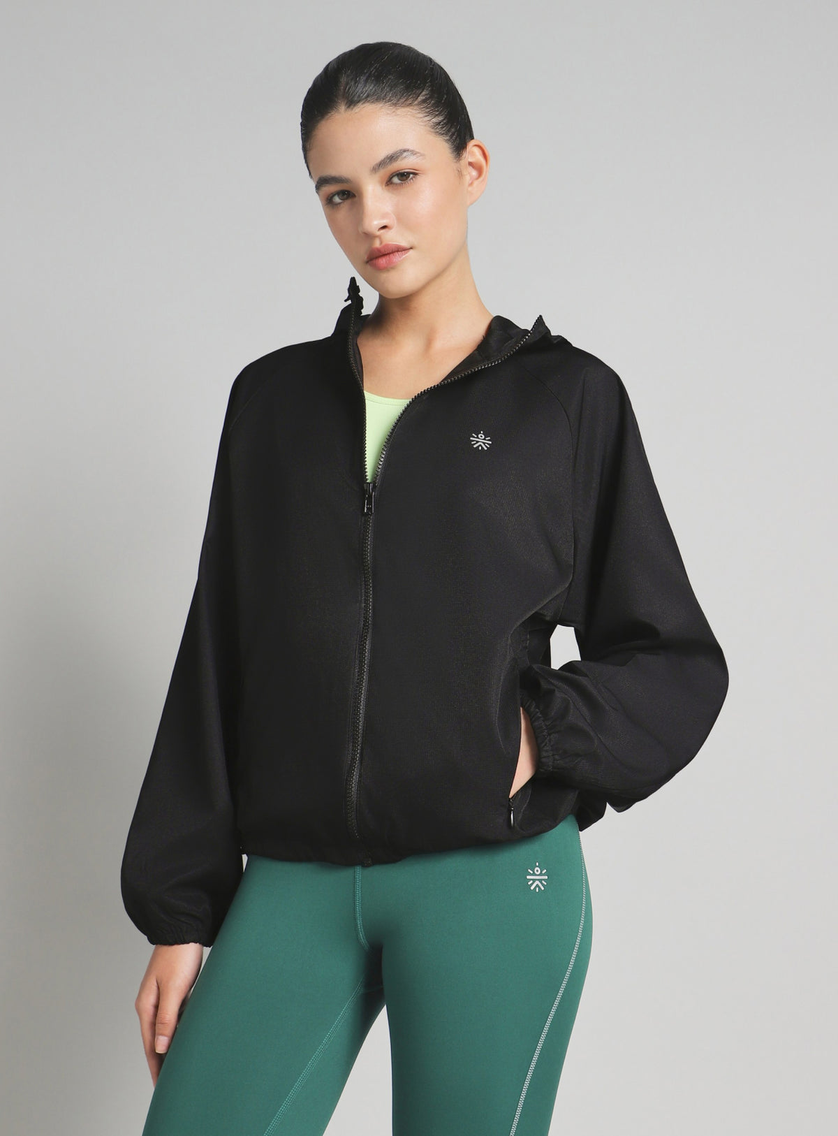 Women's Black Daily Run Packable Windcheater
