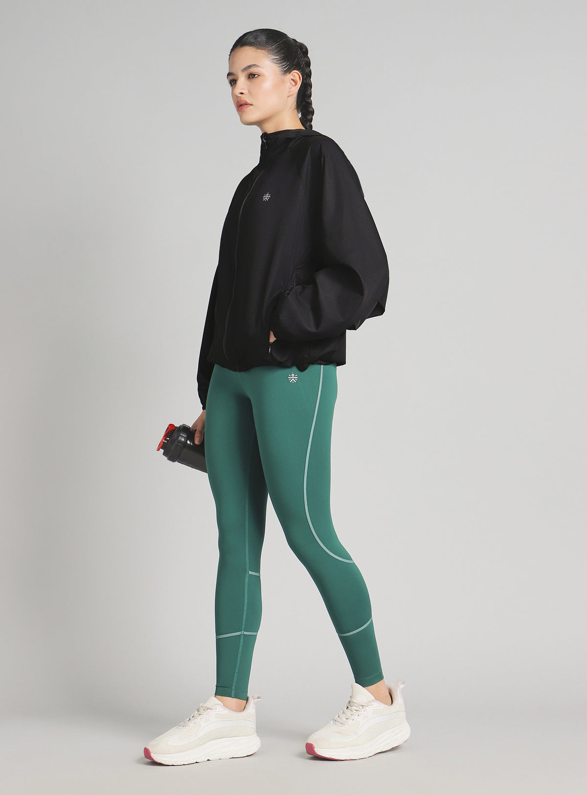 Women's Black Daily Run Packable Windcheater