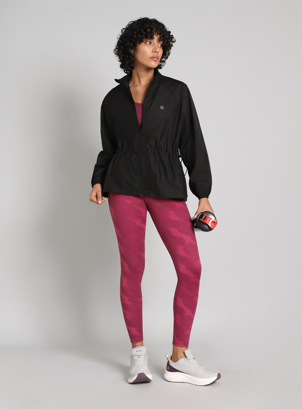 Women's Black Runner's Essential Packable Lightweight Jacket