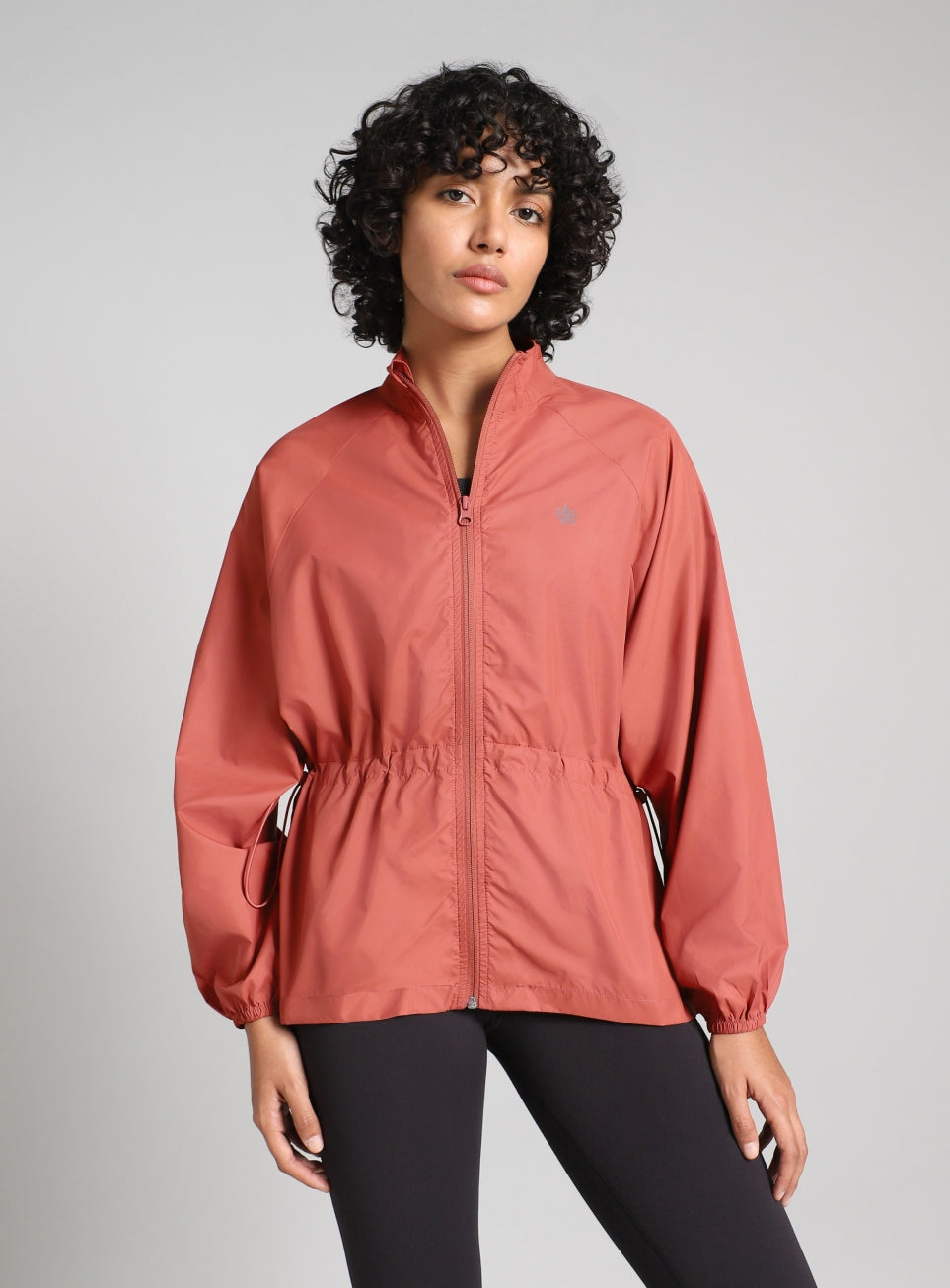 Women's Maroon Runner's Essential Packable Lightweight Jacket