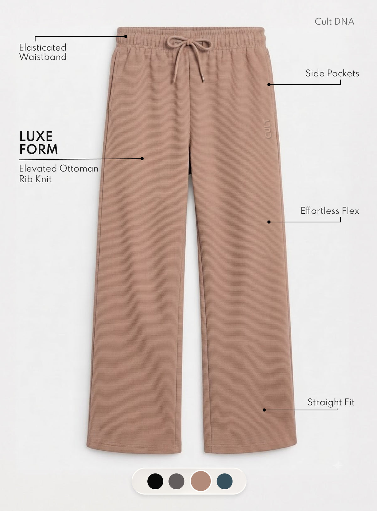 Women's Beige Plush Classic Trackpants