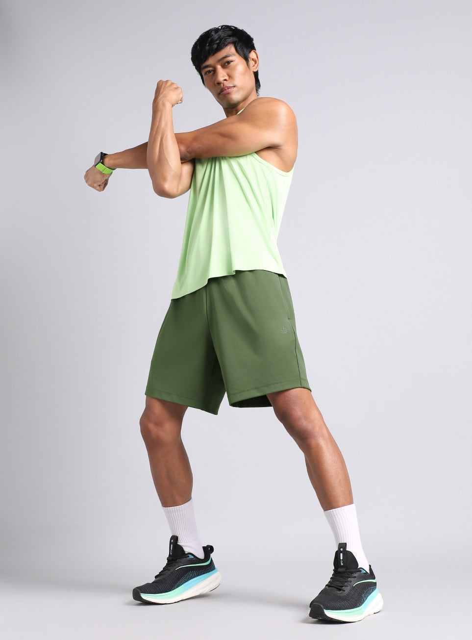 Men's Olive Cult Run Club Shorts