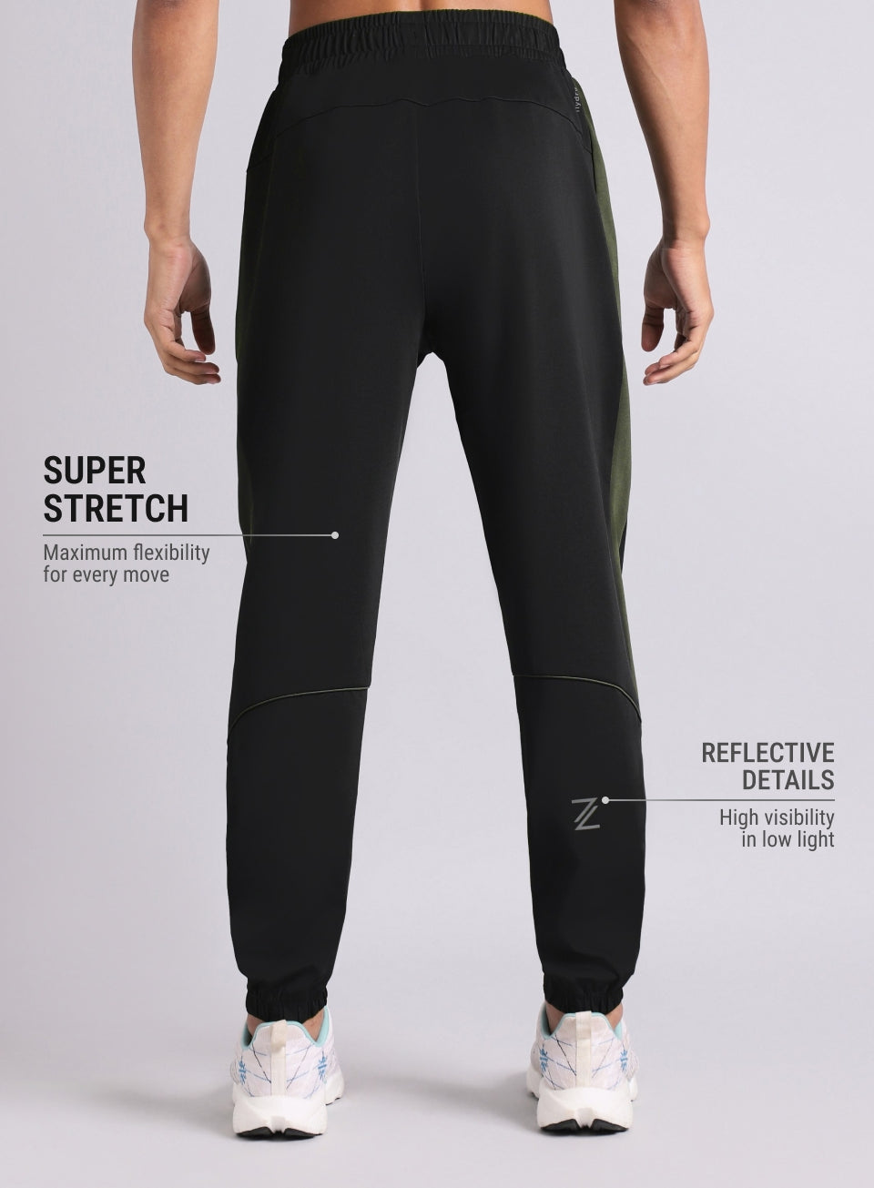 Men's Black Stay in Motion Running Joggers