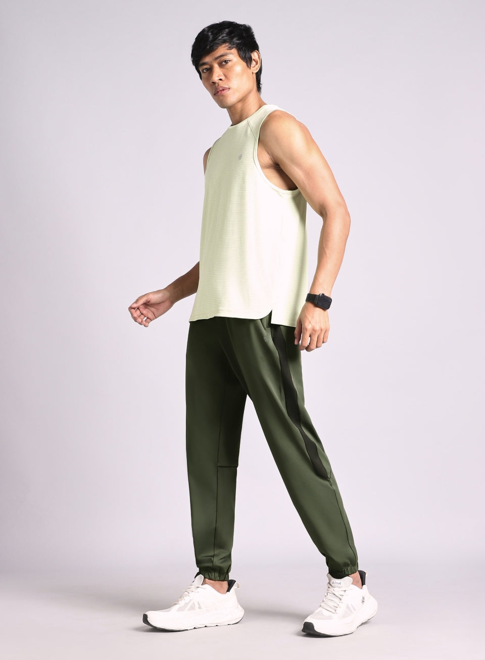 Men's Olive Stay in Motion Running Joggers