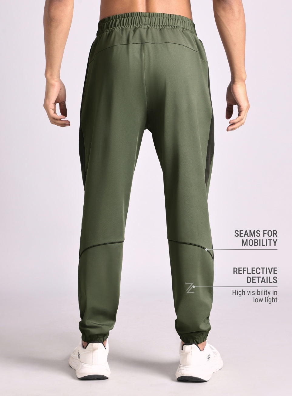 Men's Olive Stay in Motion Running Joggers