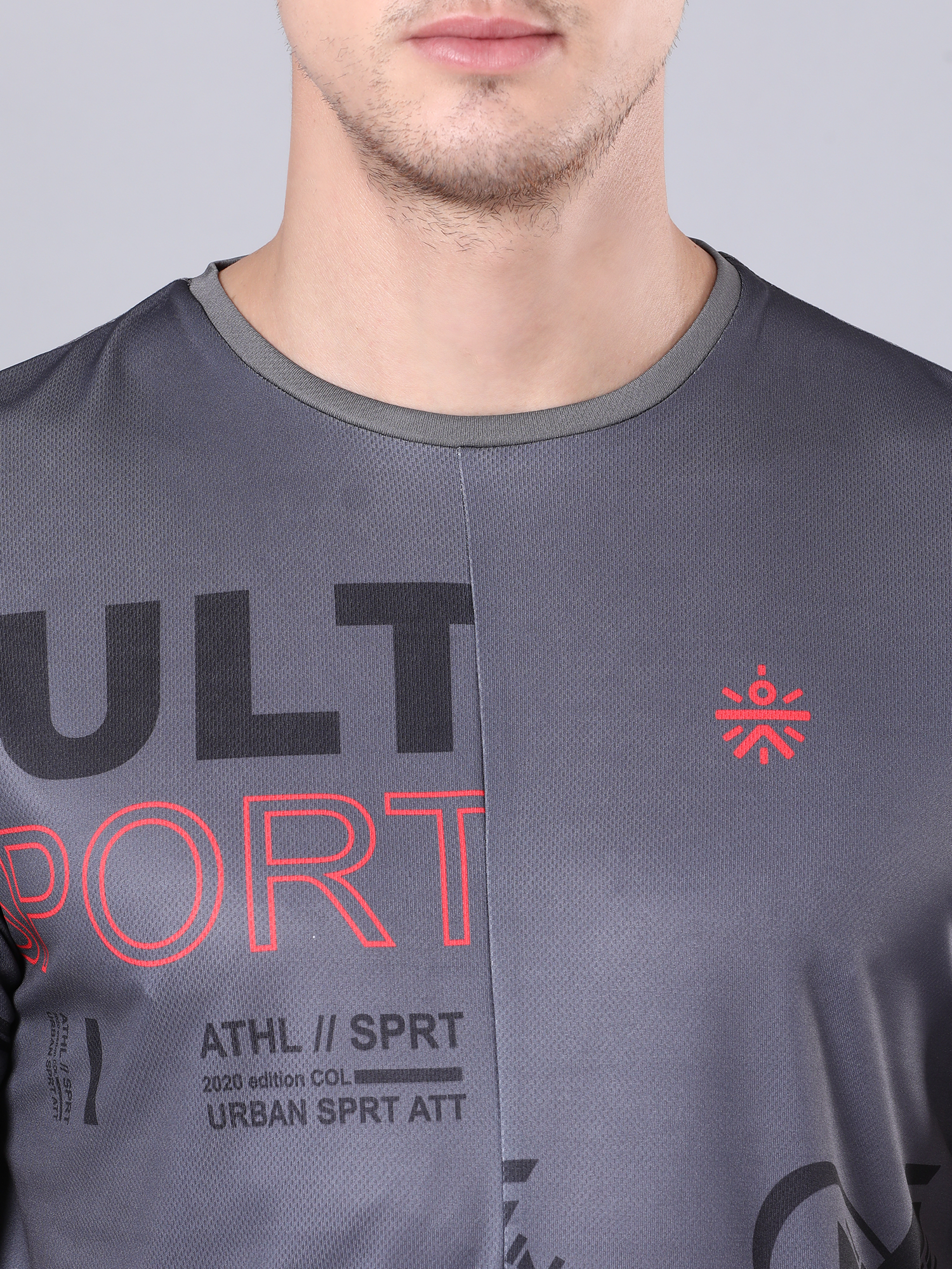 Dugout Houndstooth Anthra Workout Tee