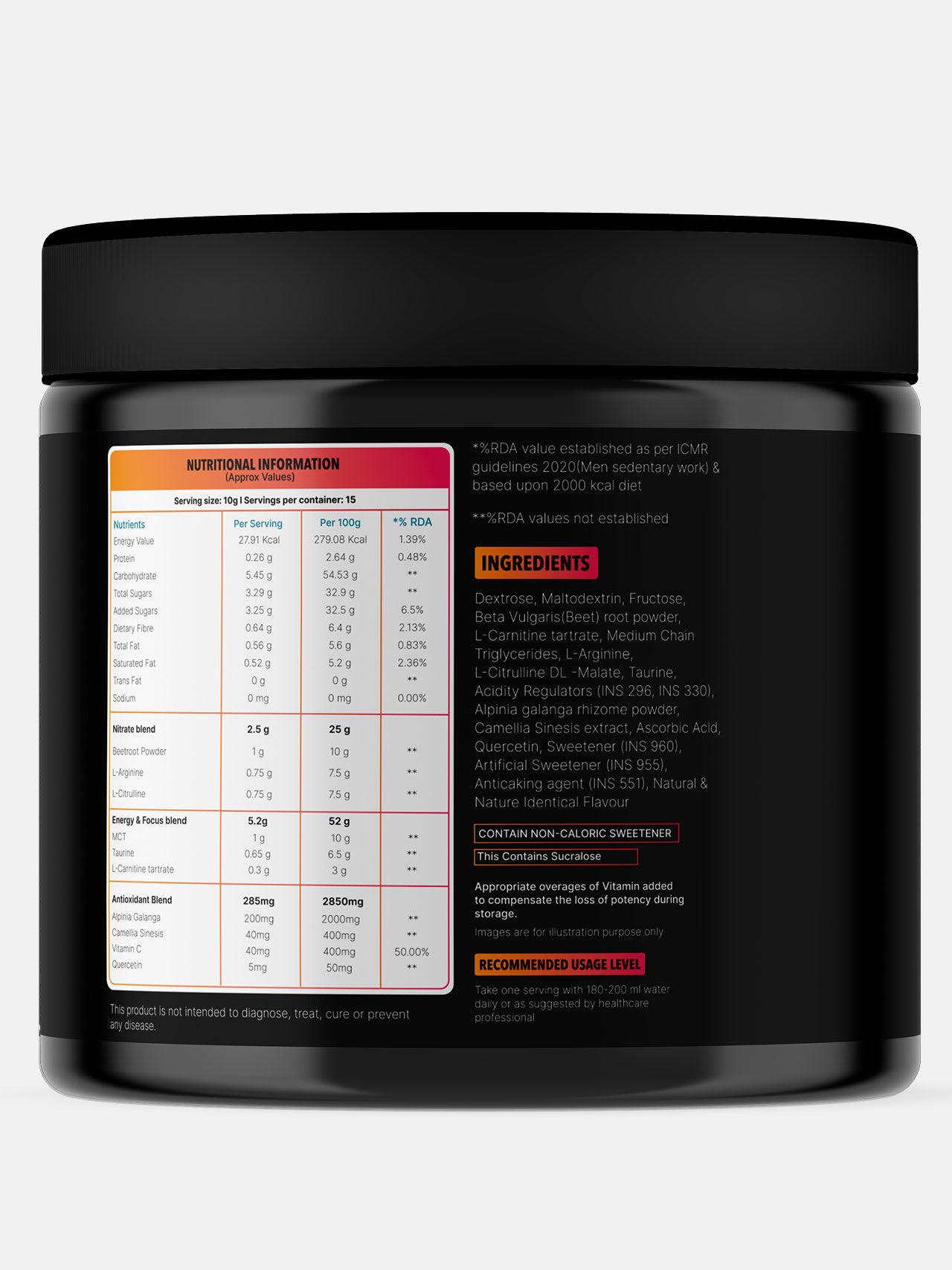 Cultsport Endurance Superfood With Power Beets | Beetroot Extract | Antioxidants | Nitrate Blend | L-Carnitine, L -arginine, Dextrose, etc. | No Artificial Colour | No Artificial Flavour