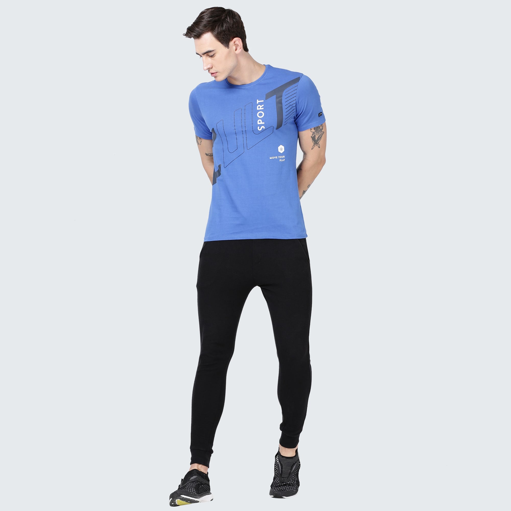 Everydays Slide Petrol Blue Cotton Tee