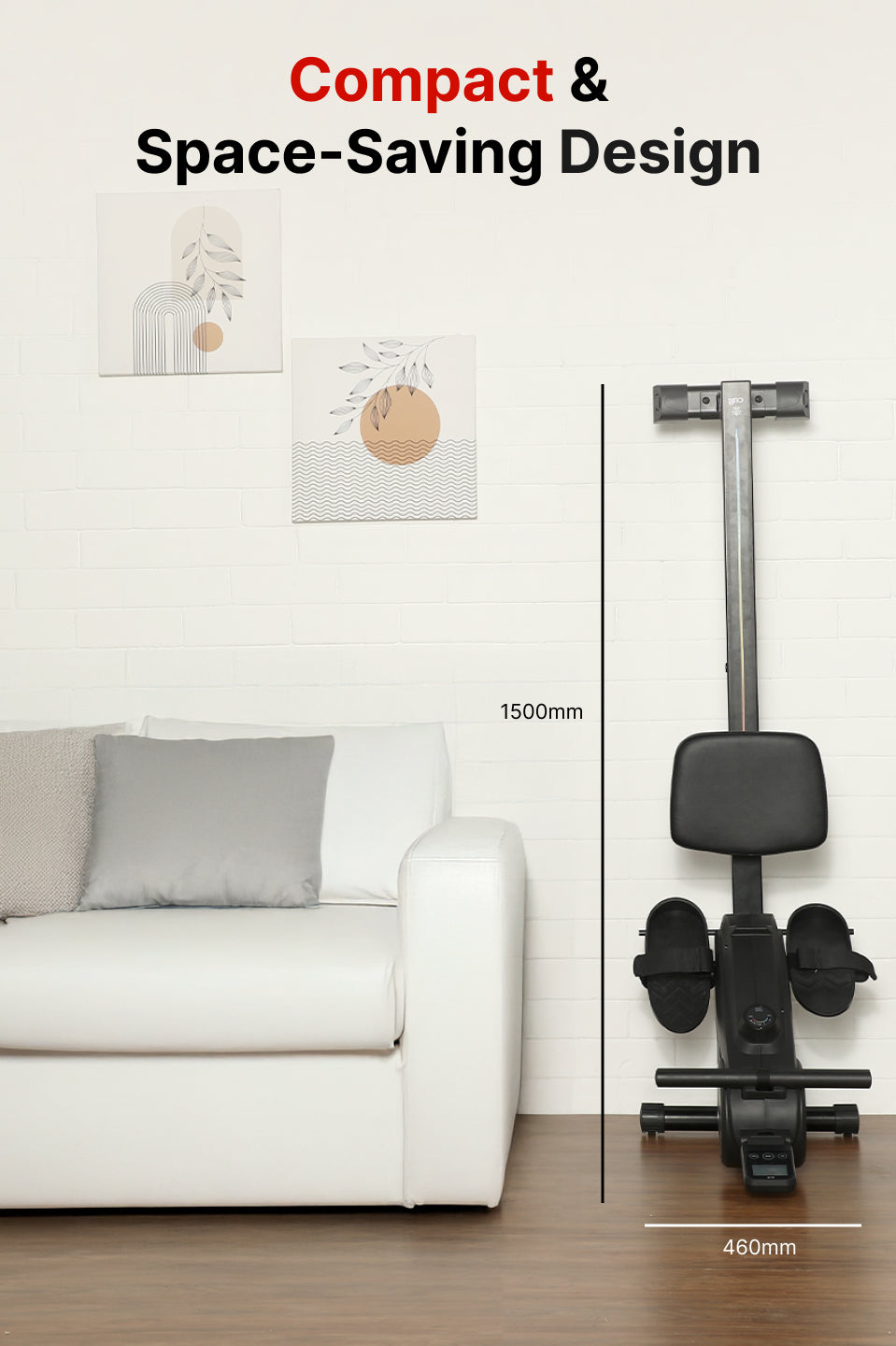 Cult SmartRowAeroGlide Magnetic Rower | 120Kg Max Weight | Quiet & Compact Home Use Rowing Machine (with 6 months extended warranty)