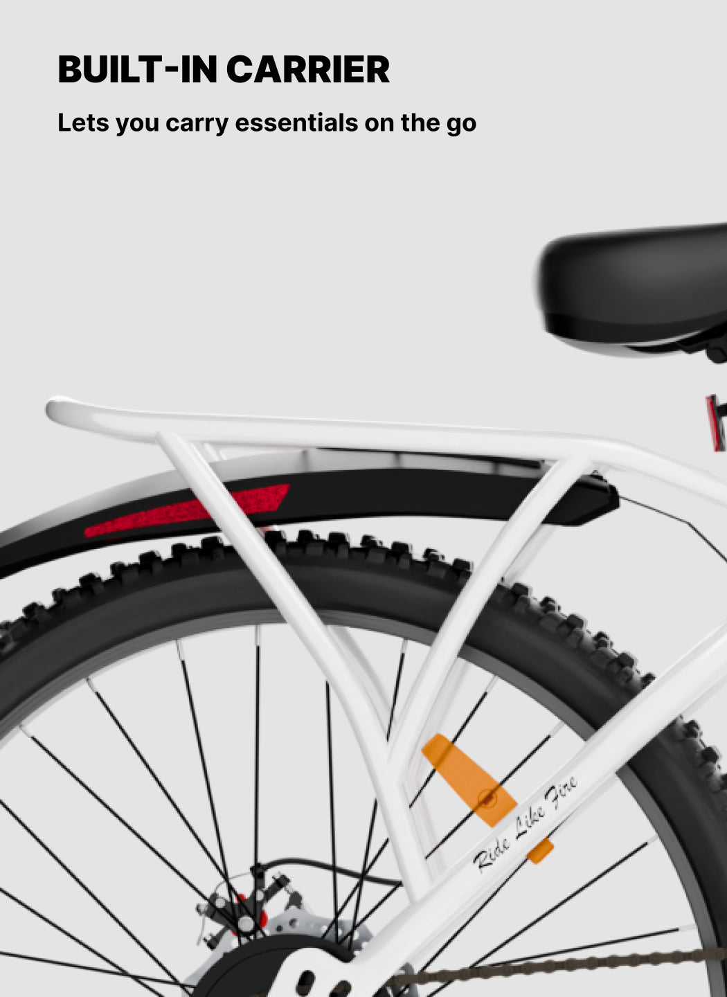 Urban Terrain Comet Pro 26T Single Speed Steel Mountain Bike with Front Suspension & Dual Disc Brakes (White)