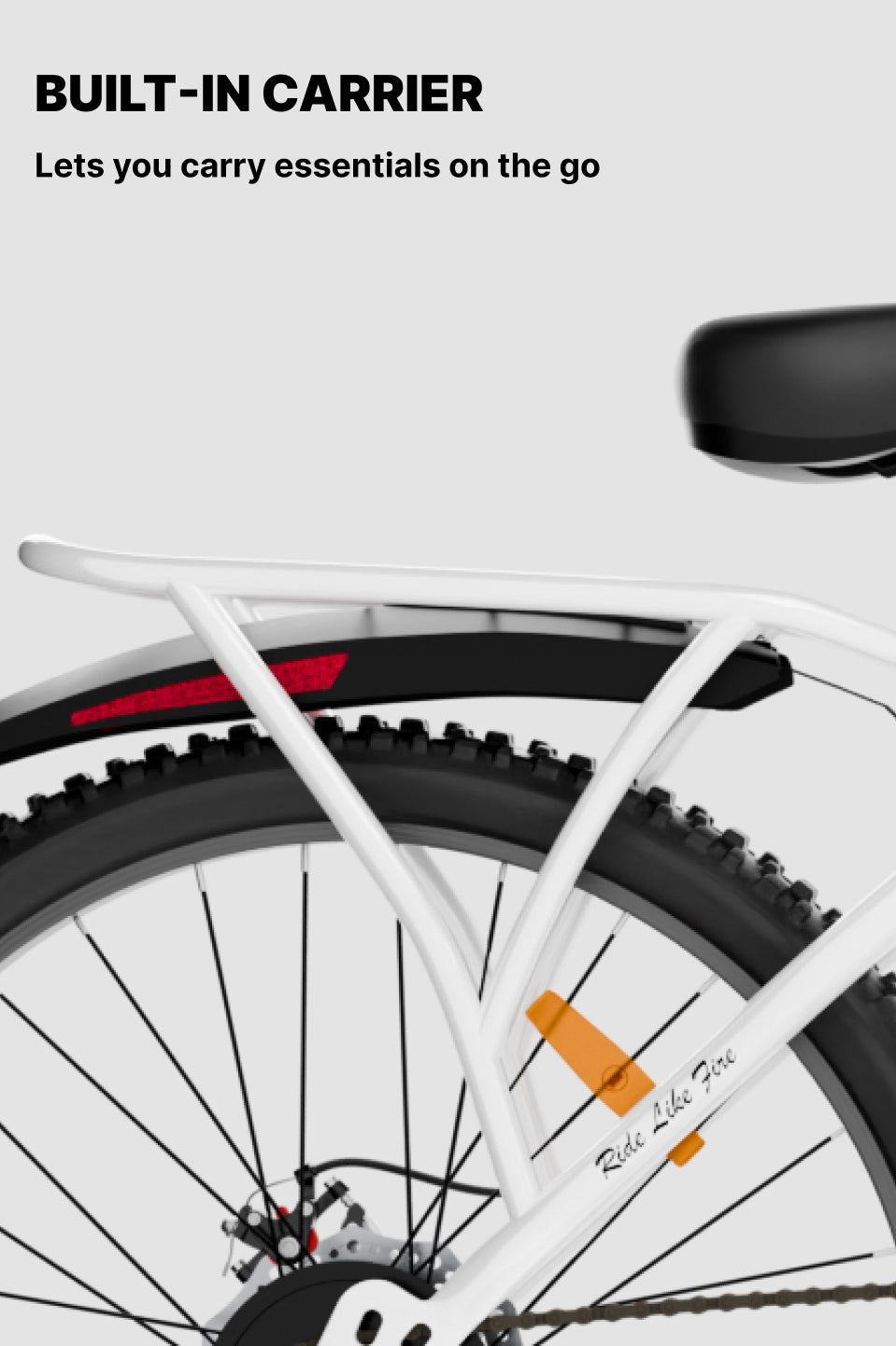 Urban Terrain Comet Pro 26T Single Speed Steel Mountain Bike with Front Suspension & Dual Disc Brakes (White)