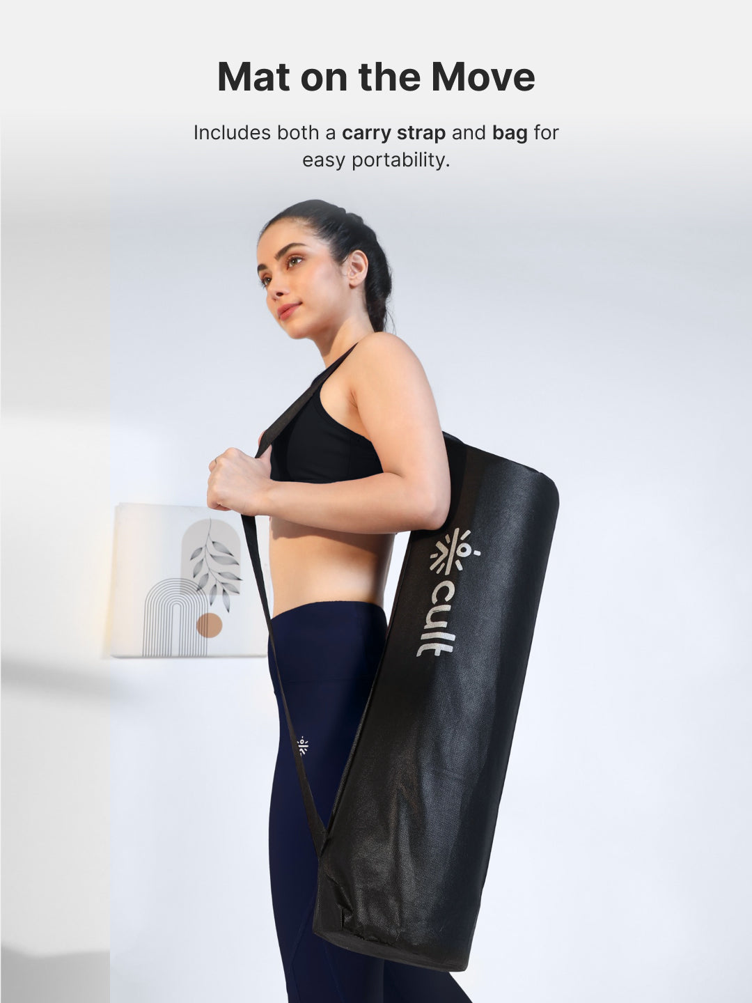 Cult TPE Yoga Mat, Non-Toxic Latex-Free, Anti-Slip, Extra-Thick Cushioning, Tear-Resistant, Travel Strap 6mm (Forest Green)