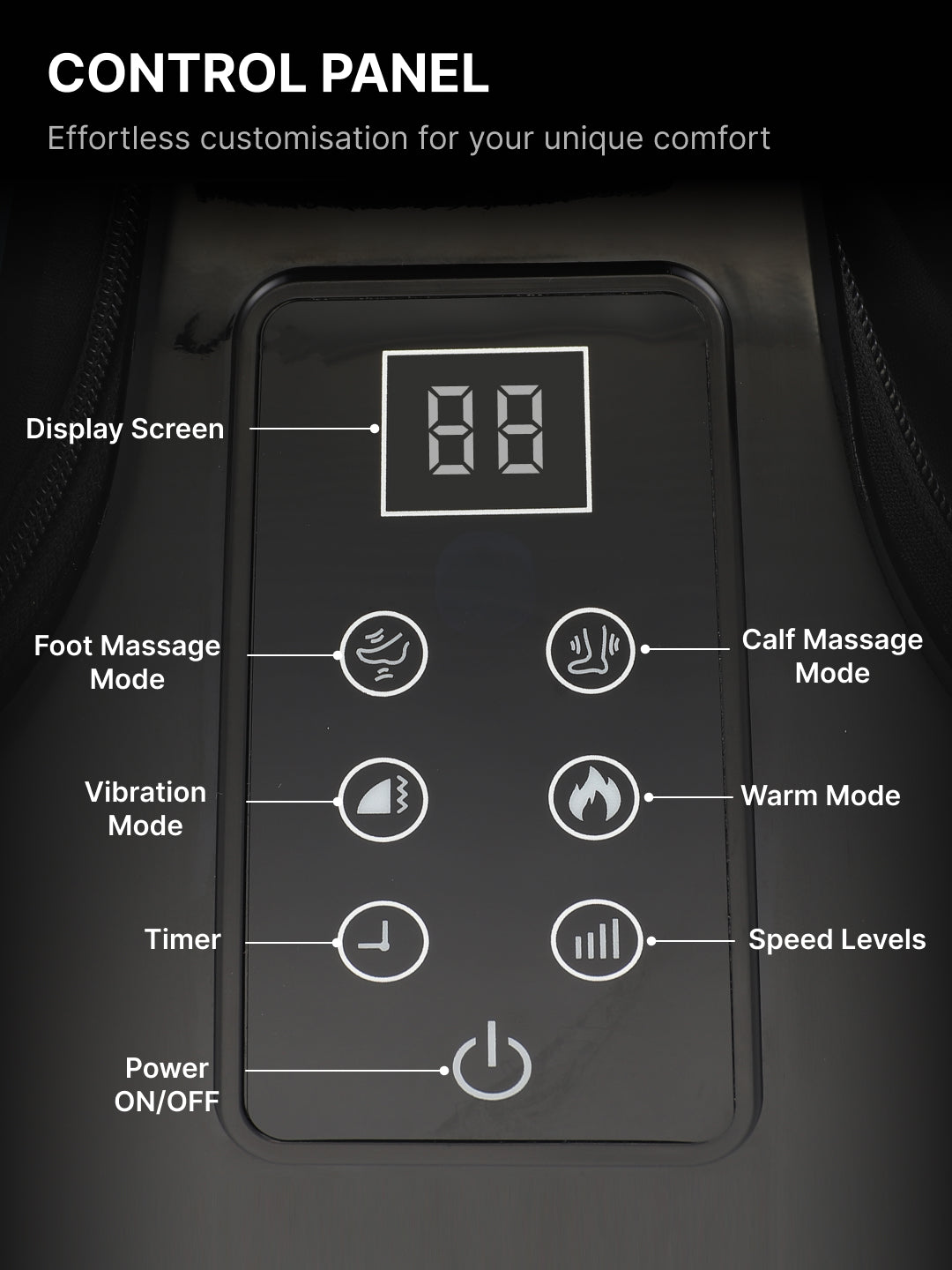 Cult Calm foot & calf Massager with Vibration & Warm Therapy, Air Compression, for Pain Relief and Relaxation
