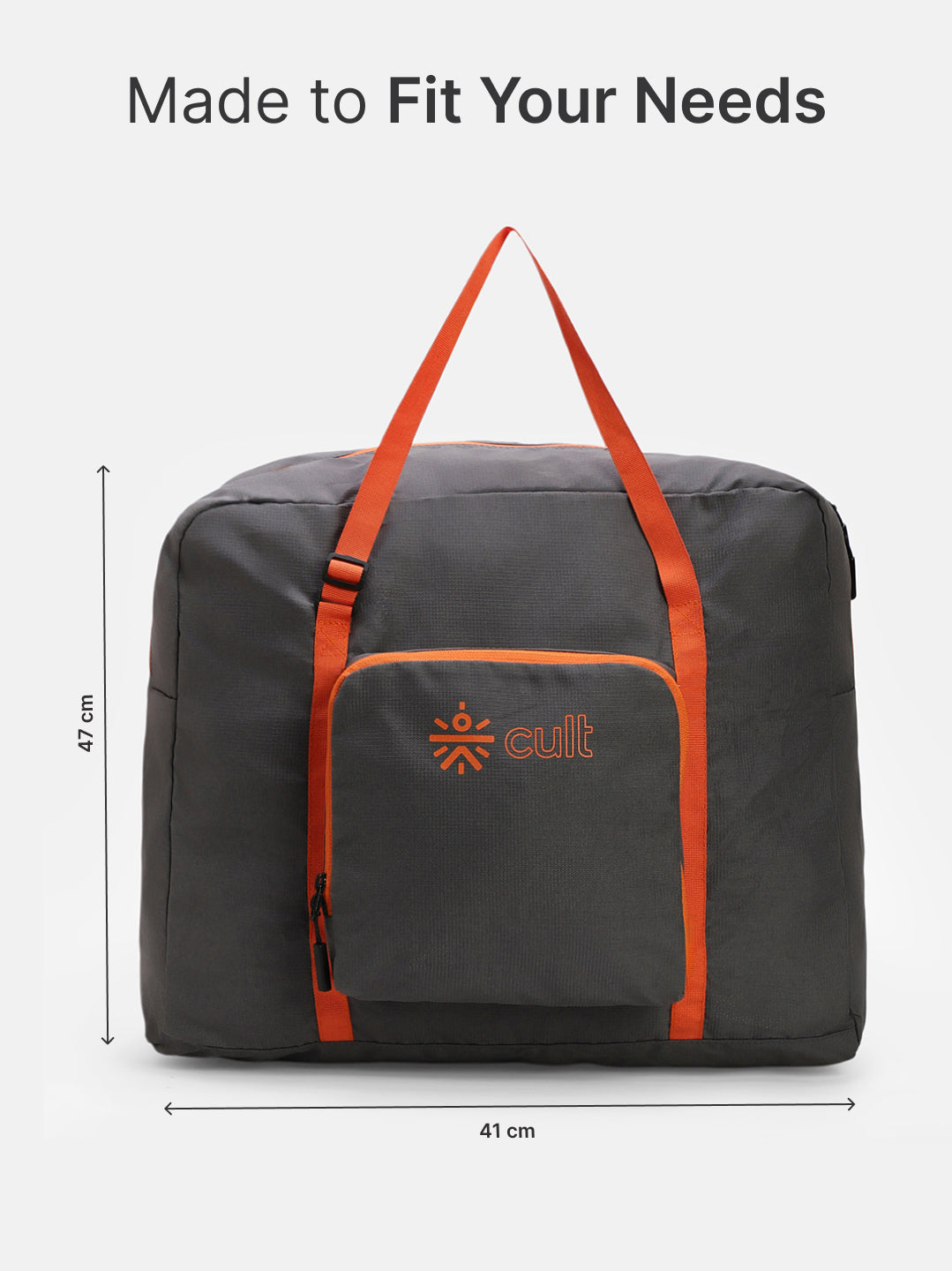 cult Foldable Duffle Bag 30L Grey