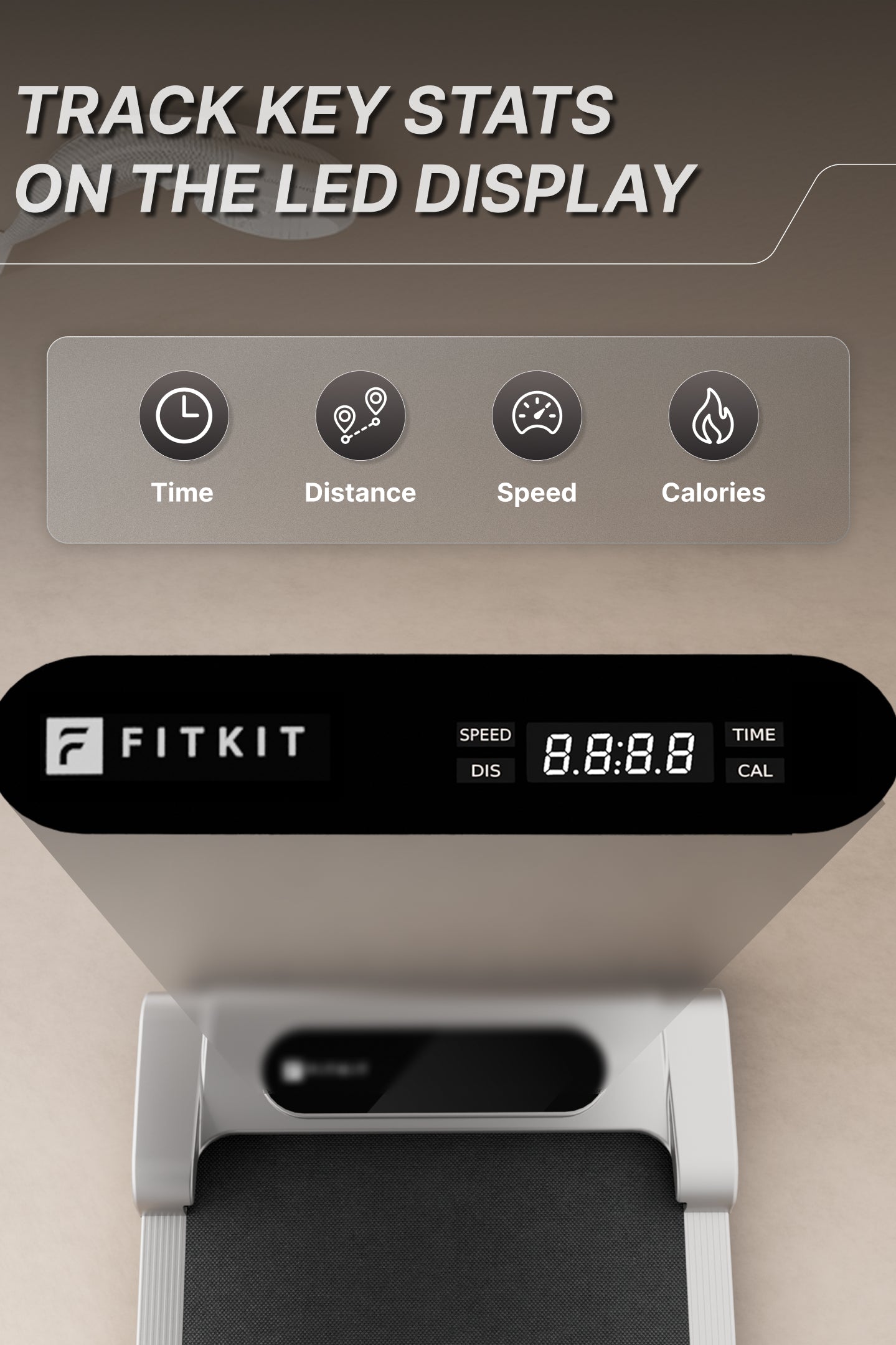 Fitkit by Cult Walking Pad Neo Silver (BLDC 3.5HP Peak Power) Compact & Under Desk BLDC Motor Treadmill | Max Weight: 120kg | Home use with Remote Control (with 6 Months Extended Warranty)