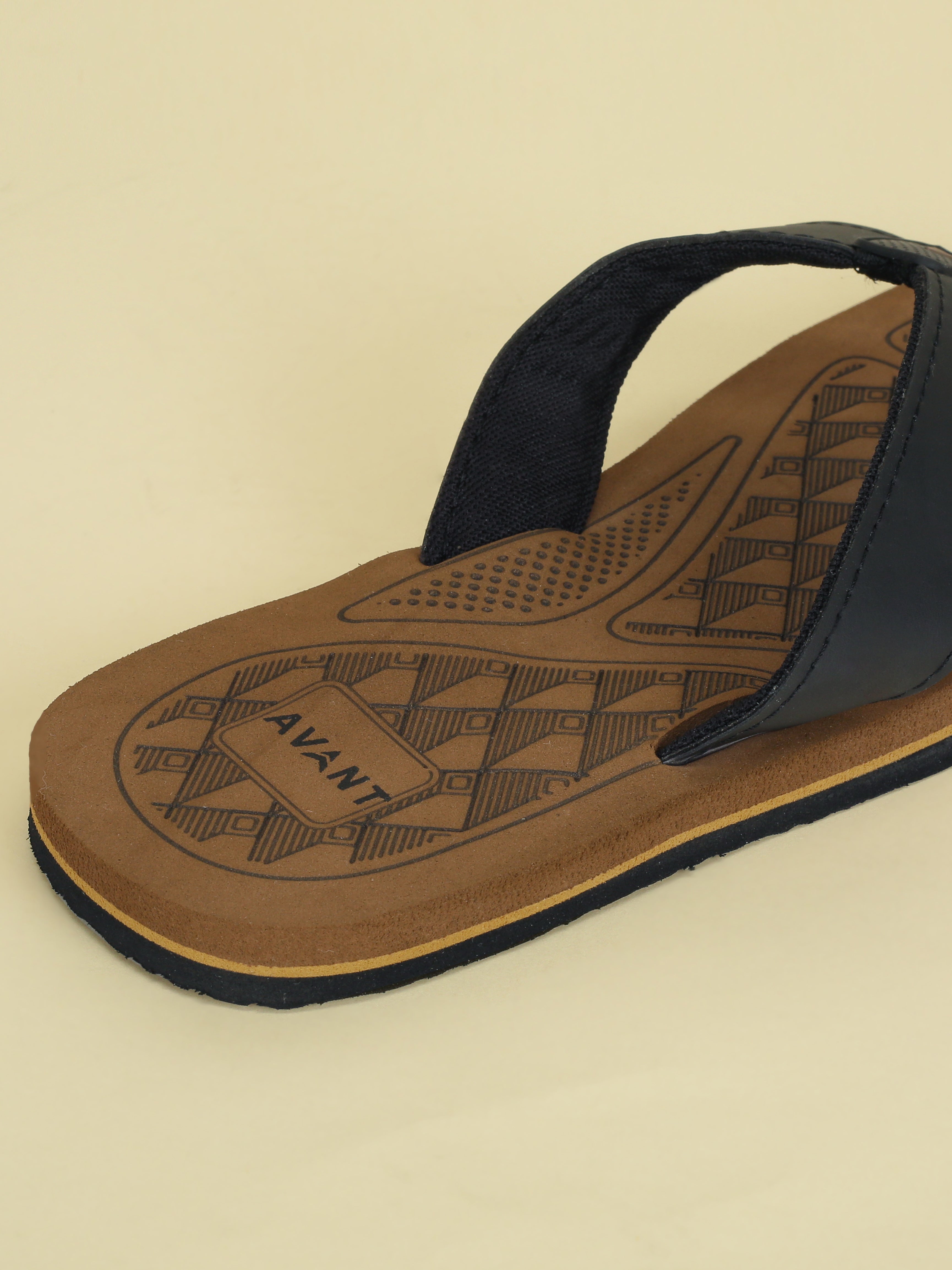 Avant Men's Milo Flip Flops - Brown/Beige