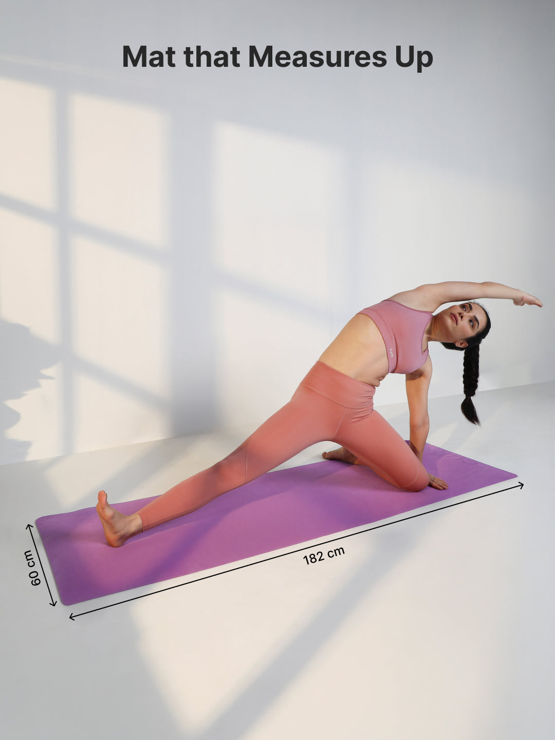 Cult Yoga Mat EVA 5mm with Carry Strap Non-Slip, Lightweight & Cushioned Exercise Mat Sweat-Resistant, Durable & Eco-Friendly for Yoga, Pilates, Stretching, Meditation & Home Gym Purple