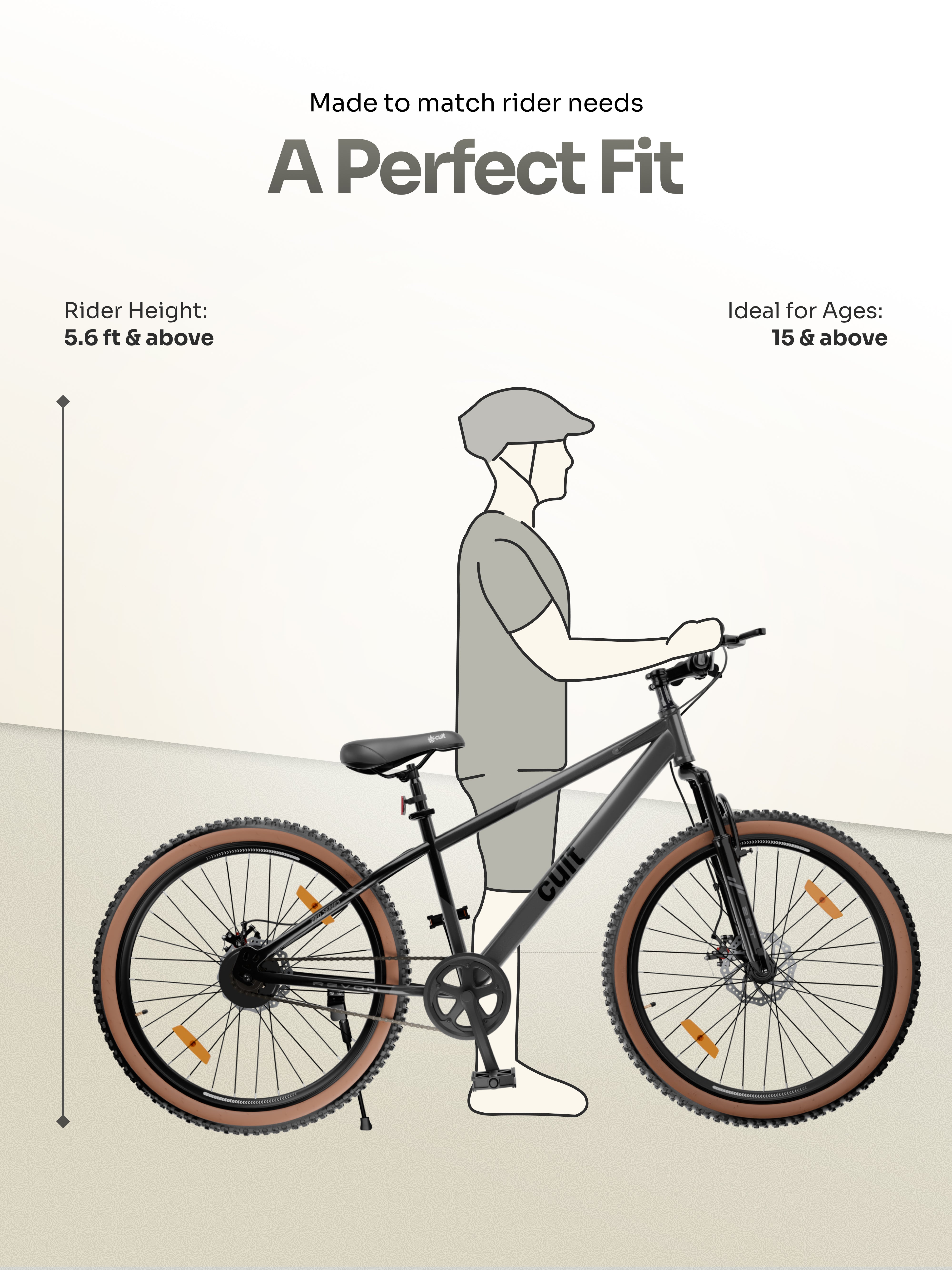 Cult Revon 27.5T Steel Mountain Bike with Dual Disc Brake and Front Suspension, Black-Grey