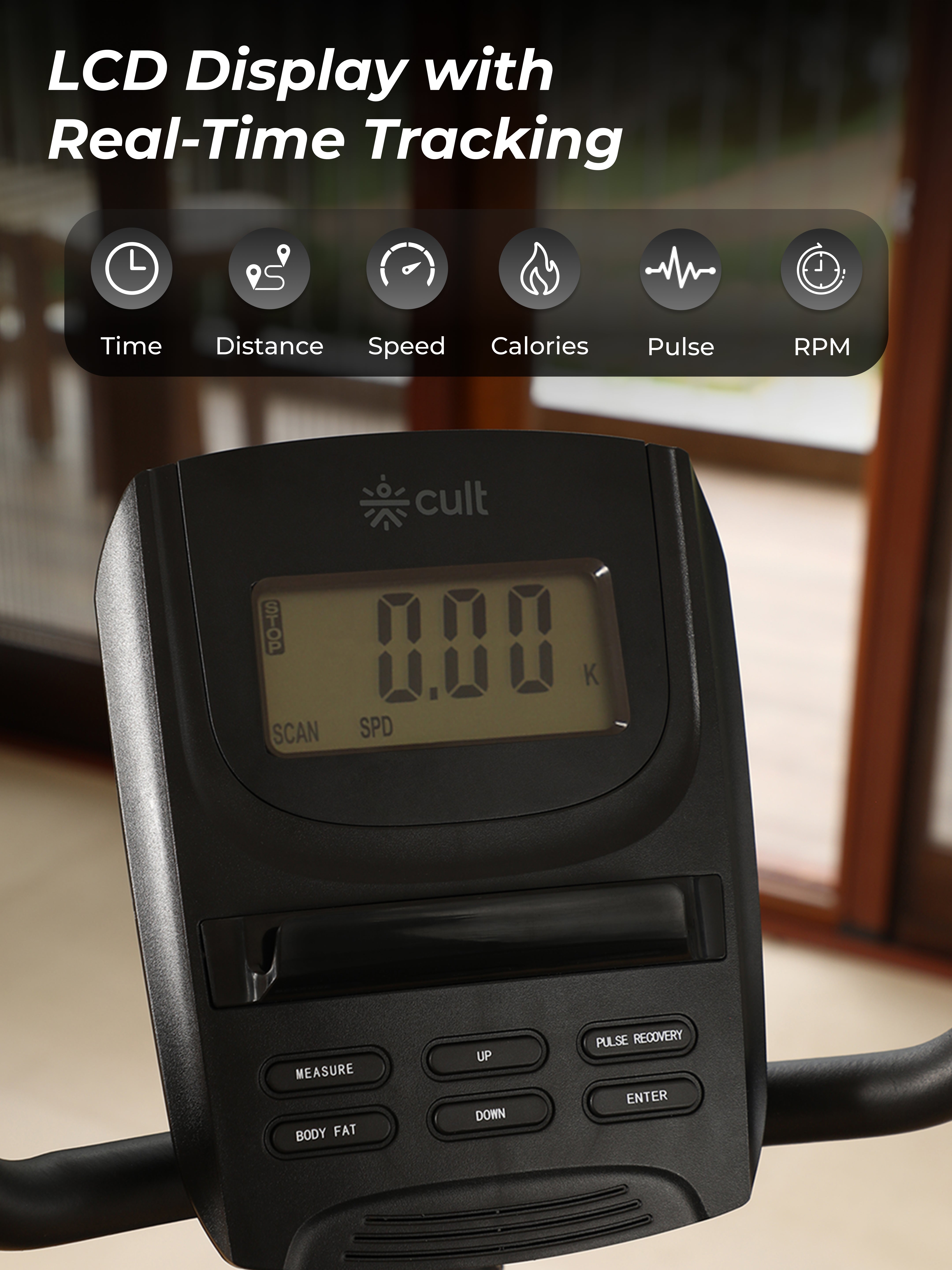 Cult SmartBikeBariPro Magnetic Recumbent Bike| 8Kg Flywheel | Max Weight: 150Kg | Home Use Recumbent Exercise Bike