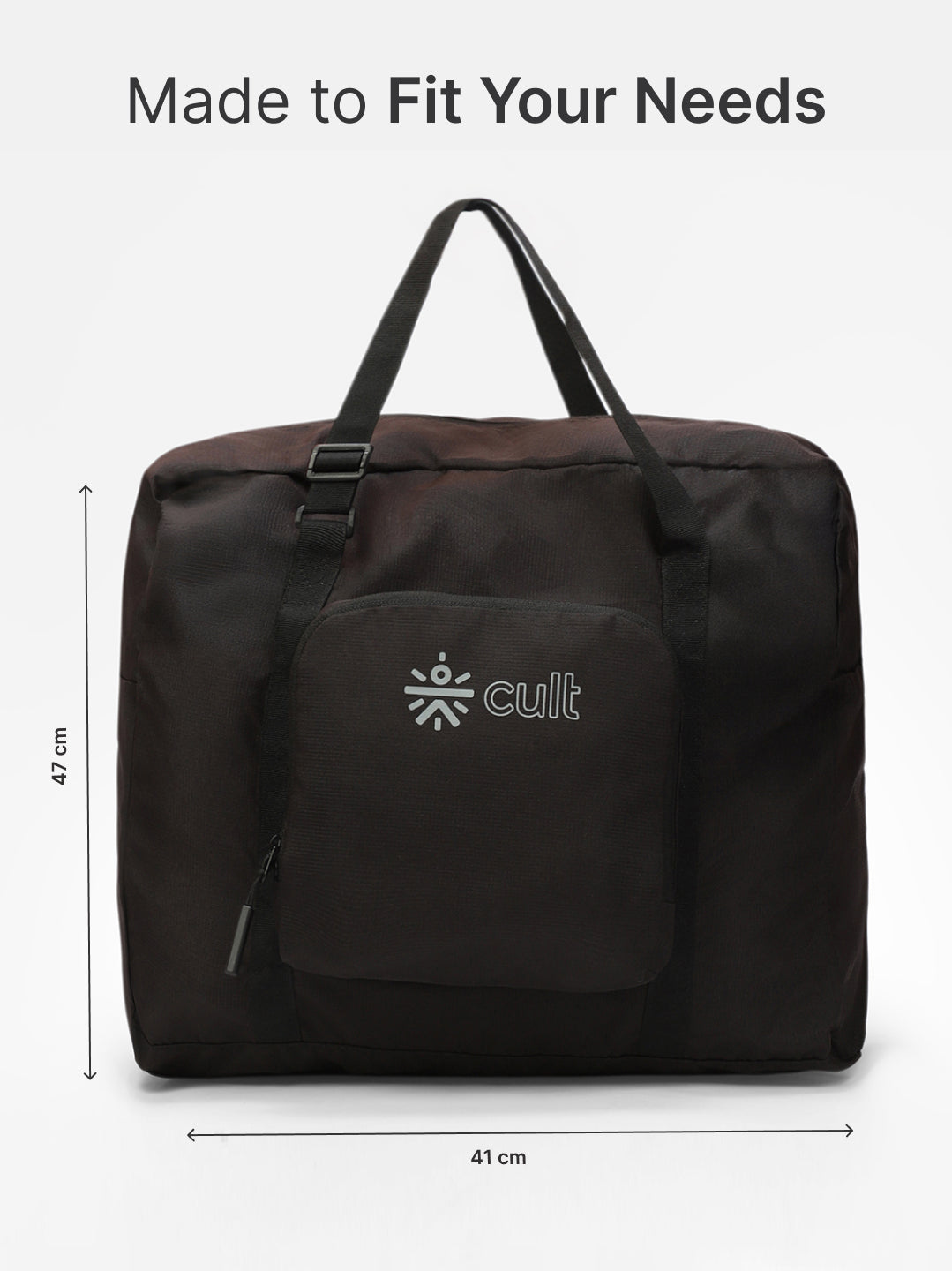 cult Foldable Duffle Bag 30L Black