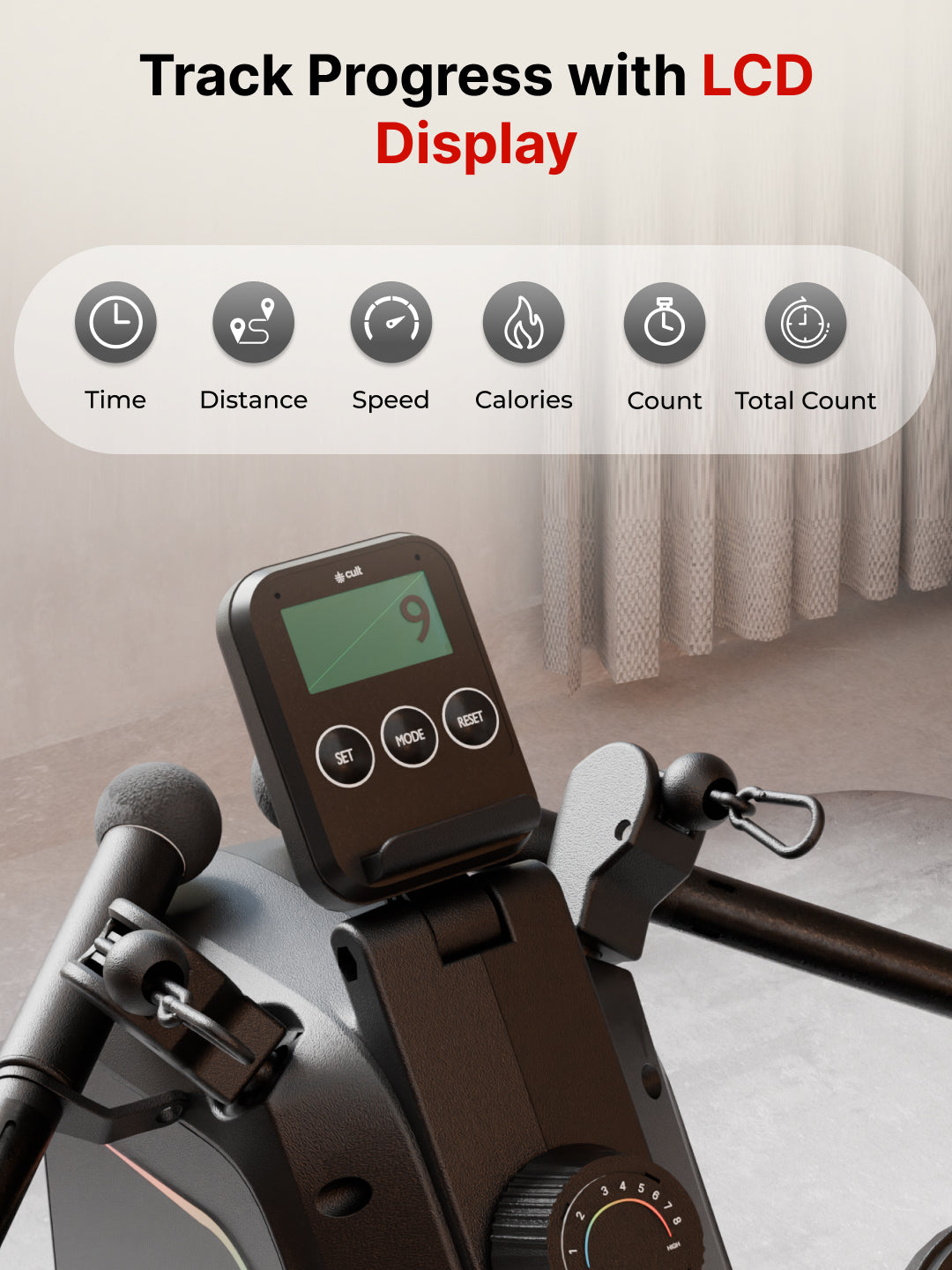 Cult SmartRowDualGlide Full-Motion Magnetic Rower | 120Kg Max Weight | Quiet Home Use Rowing Machine (with 6 months extended warranty)