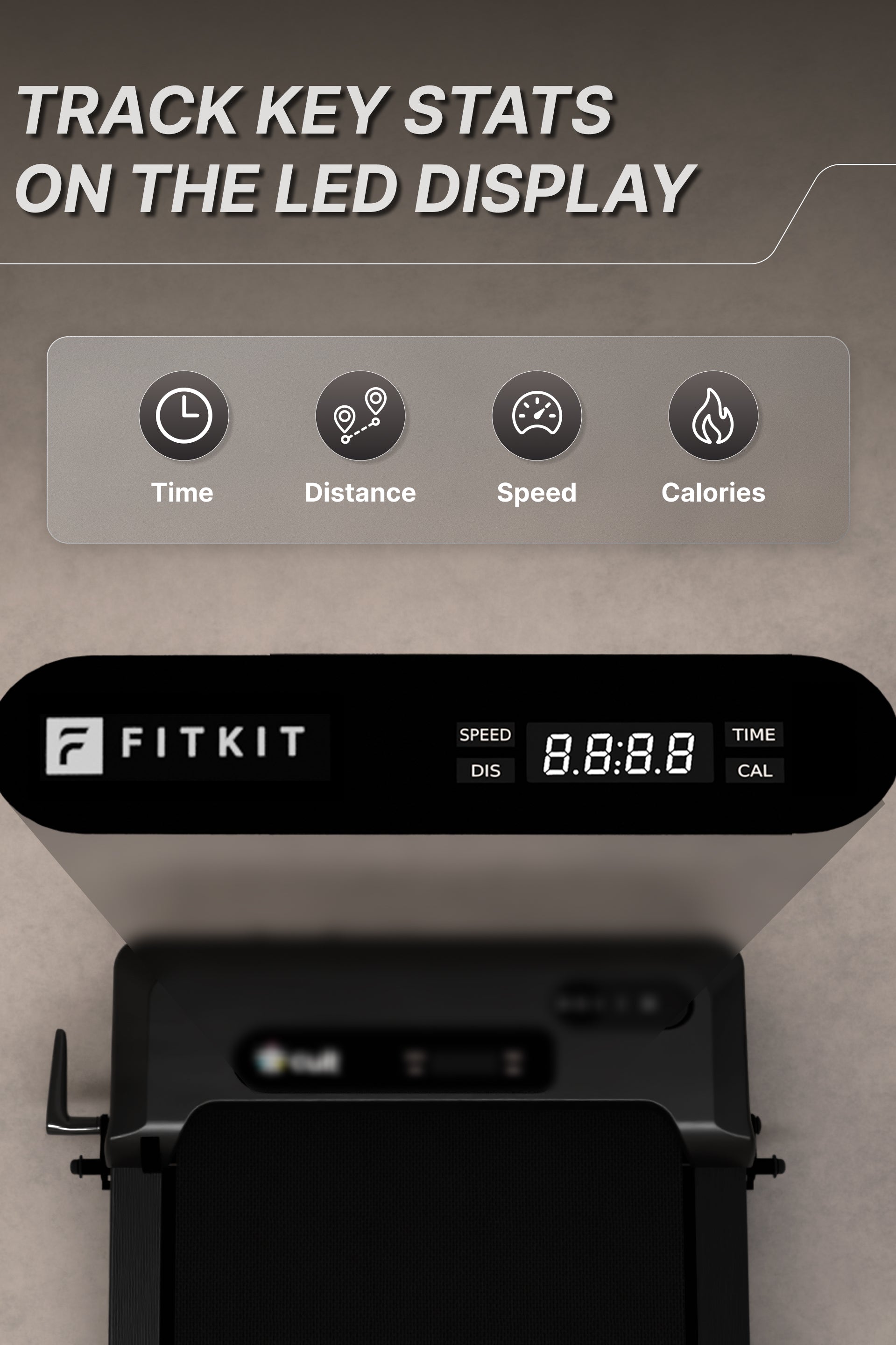 Fitkit by Cult Walking Pad Neo Black (BLDC 3.5HP Peak Power) Compact & Foldable Under Desk BLDC Motor Treadmill | Max Weight: 120kg | Home use with Remote Control