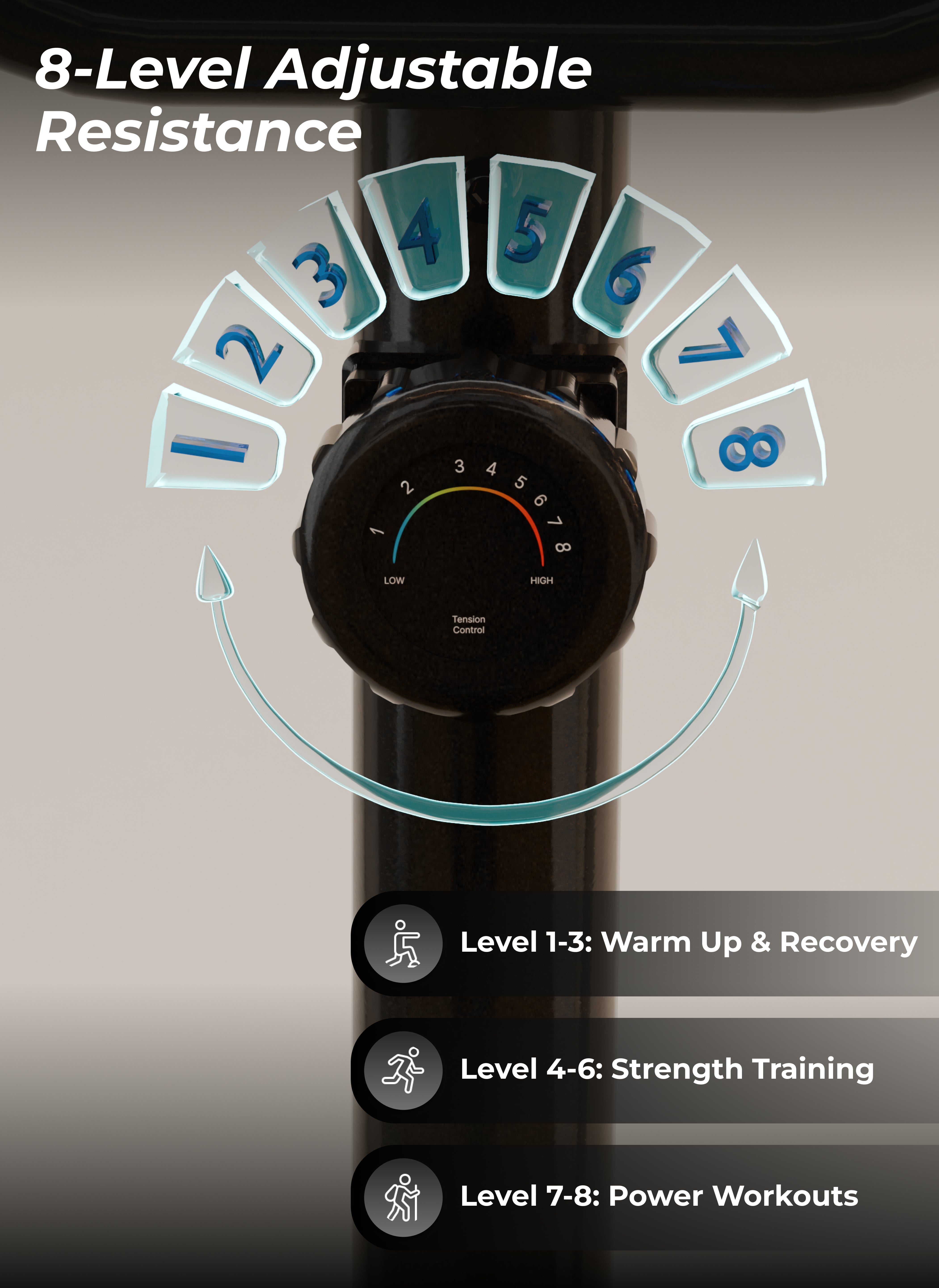 Cult SmartCrossNeo Magnetic Elliptical Trainer | 4Kg Flywheel | Max Weight: 130Kg | Home Use Cross Trainer - Black