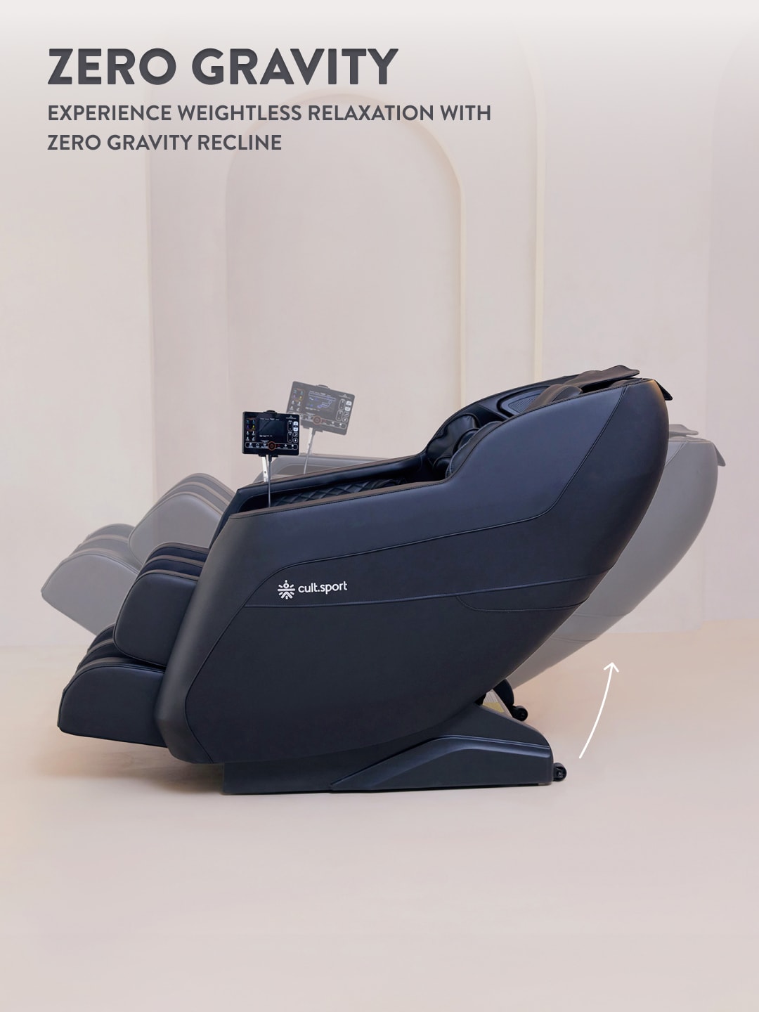 Cult Serene Massage Chair | Zero Gravity with Voice Guide & Bluetooth | 9 Preset Massage Programs | Smart Touch Screen
