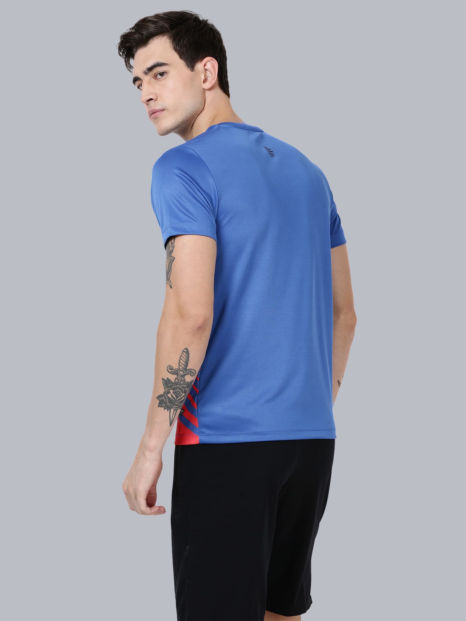 Dugout Slash Blue Running Tee