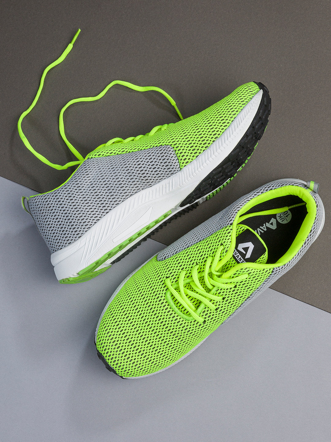 Avant Men's Lightweight Running & Walking Shoes - Parrot Green/Grey