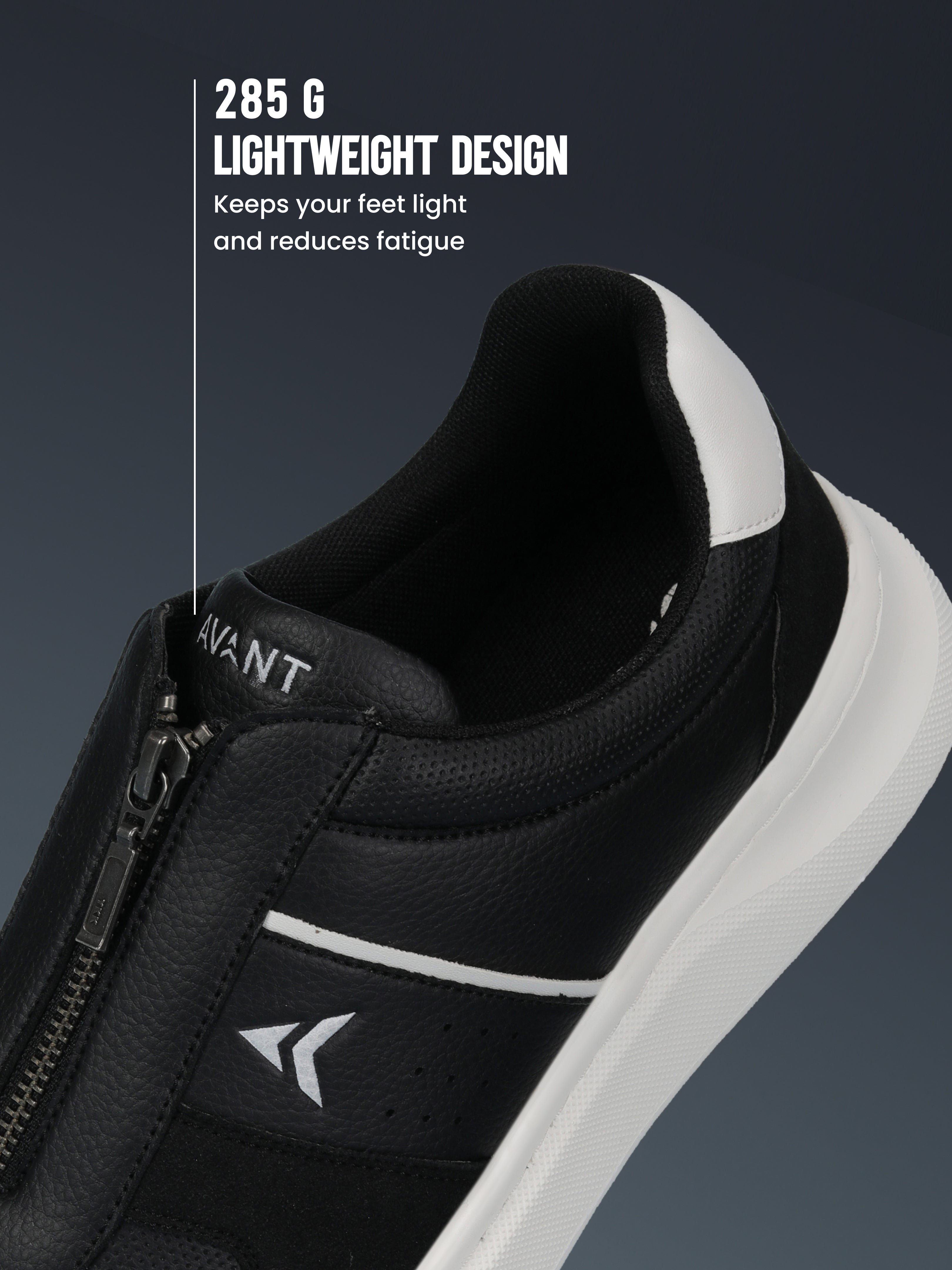 Avant Men's ZipWalk Casual Shoes - Black