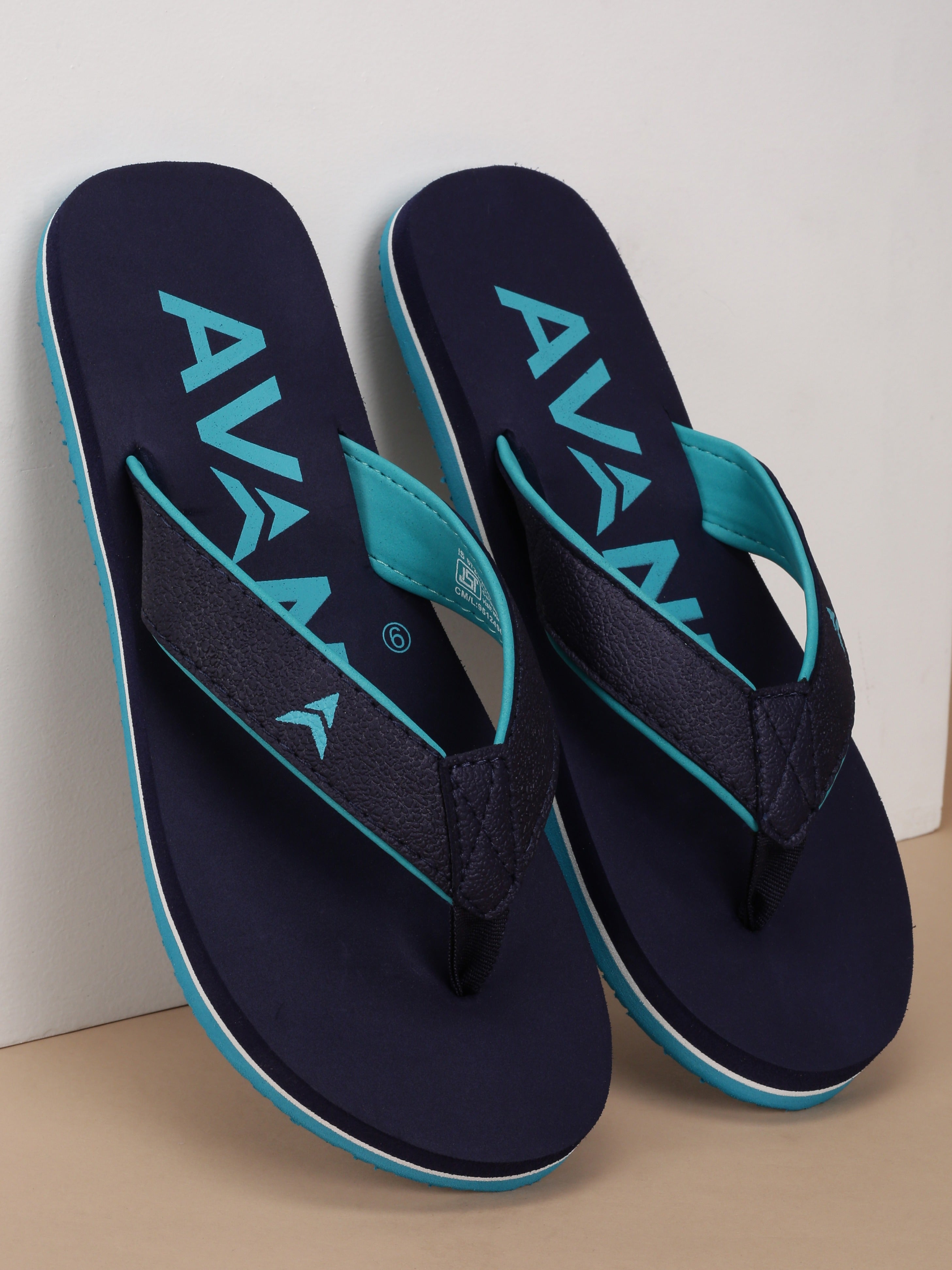 Avant Men's Aqua Flip Flops - Navy