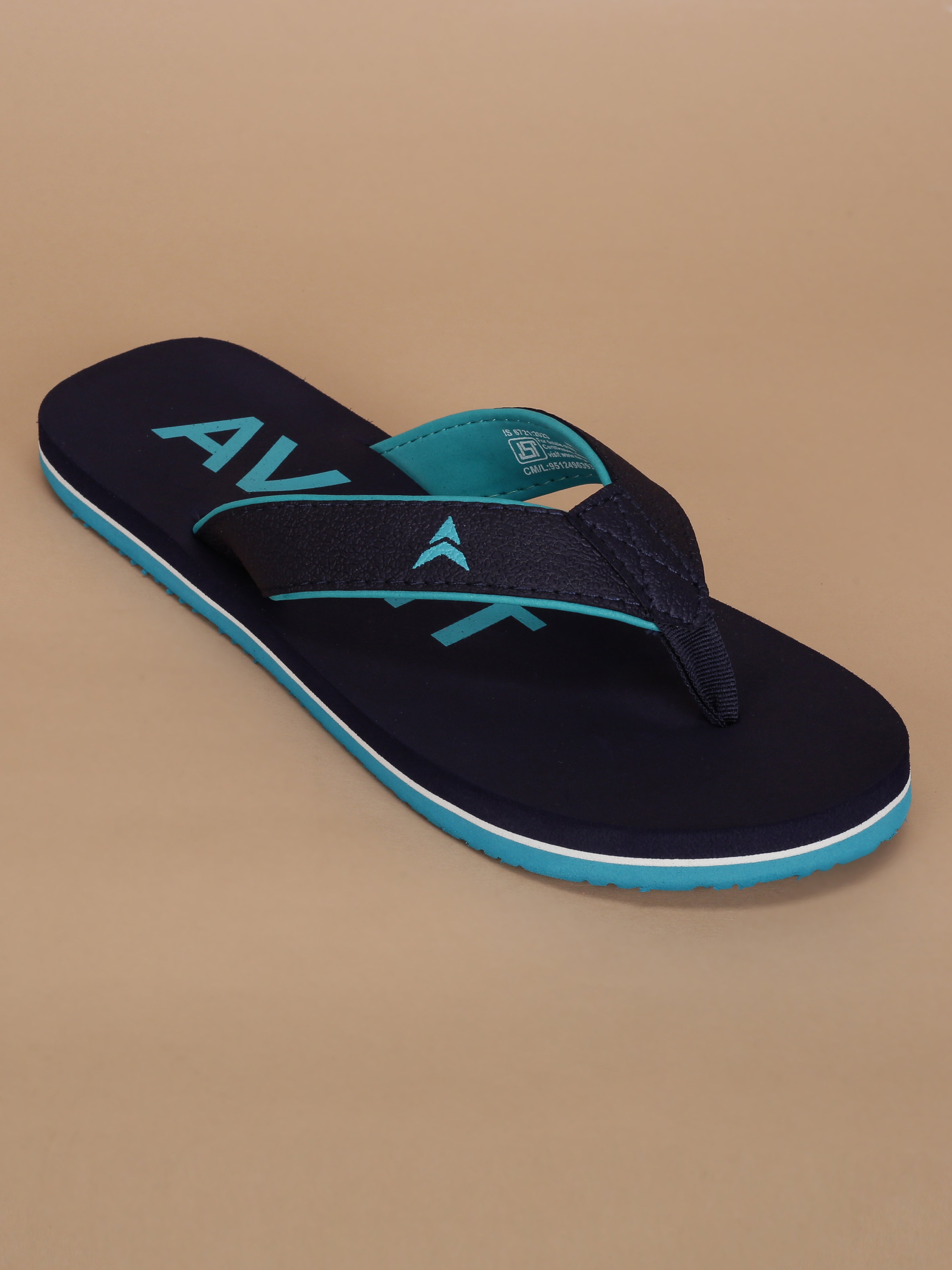 Avant Men's Aqua Flip Flops - Navy