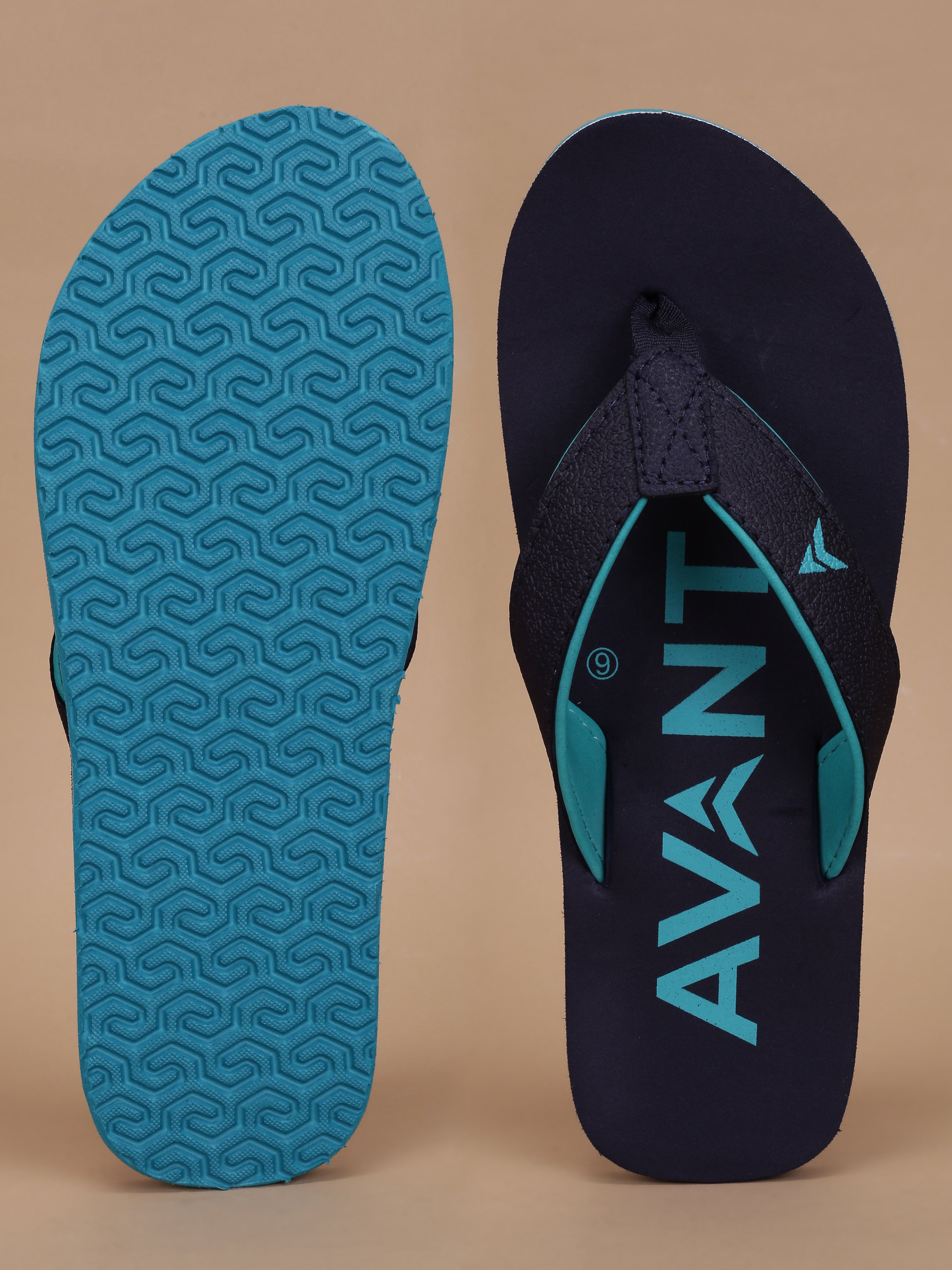 Avant Men's Aqua Flip Flops - Navy