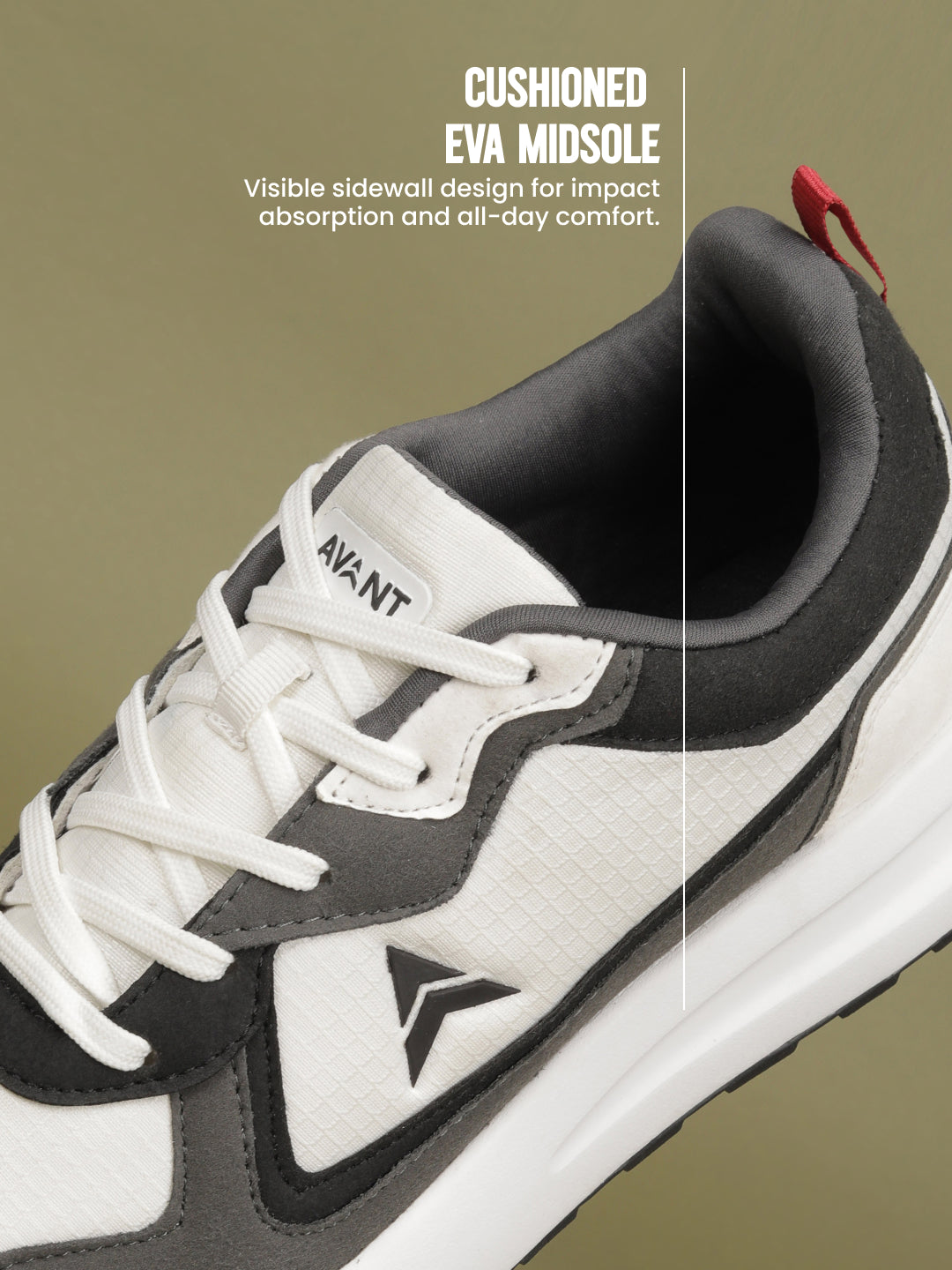 Avant Men's Waffle Max Sneakers Shoes - Grey/White