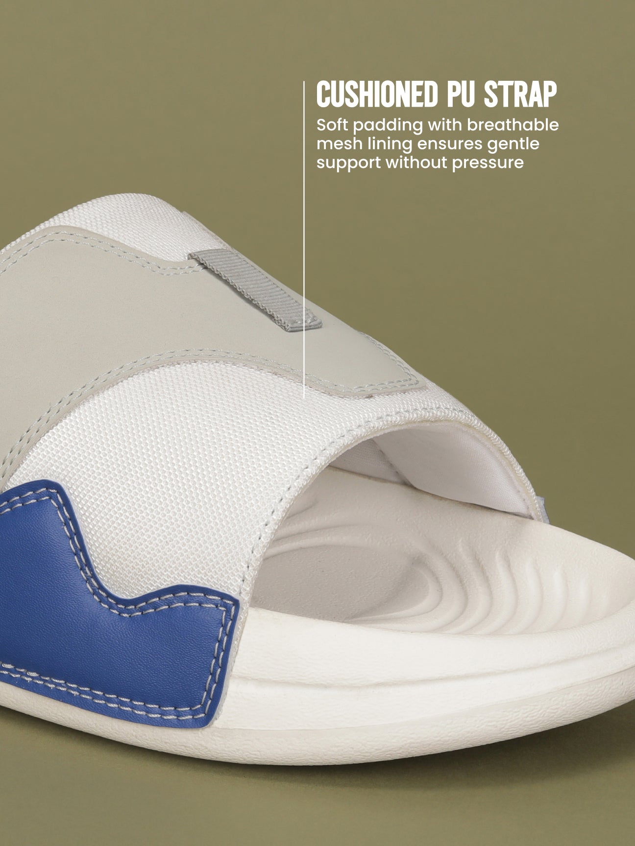 Avant Men's SoftStride Sliders - White/Blue