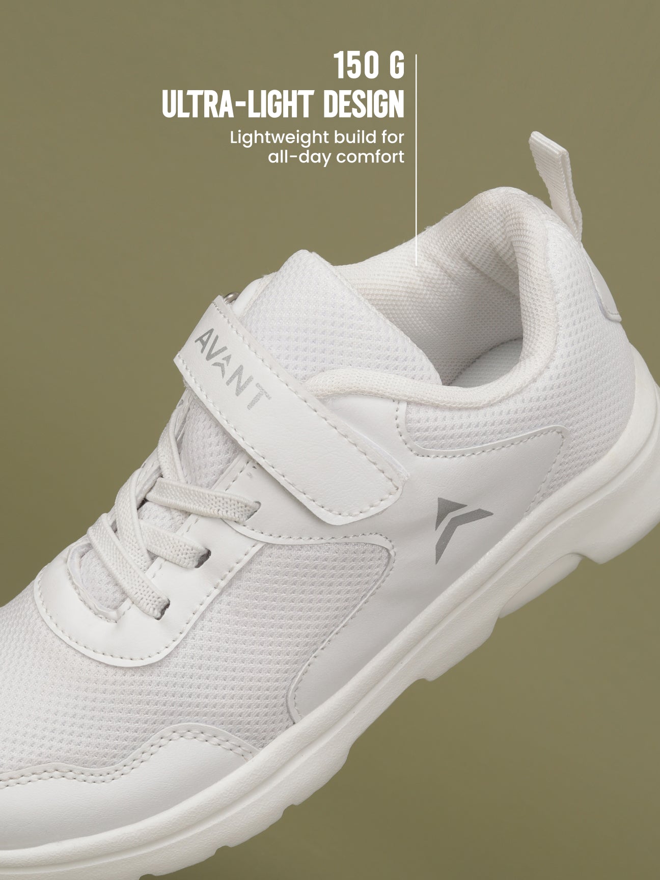 Avant Kid's Unisex ZoomPlay School Shoes - White