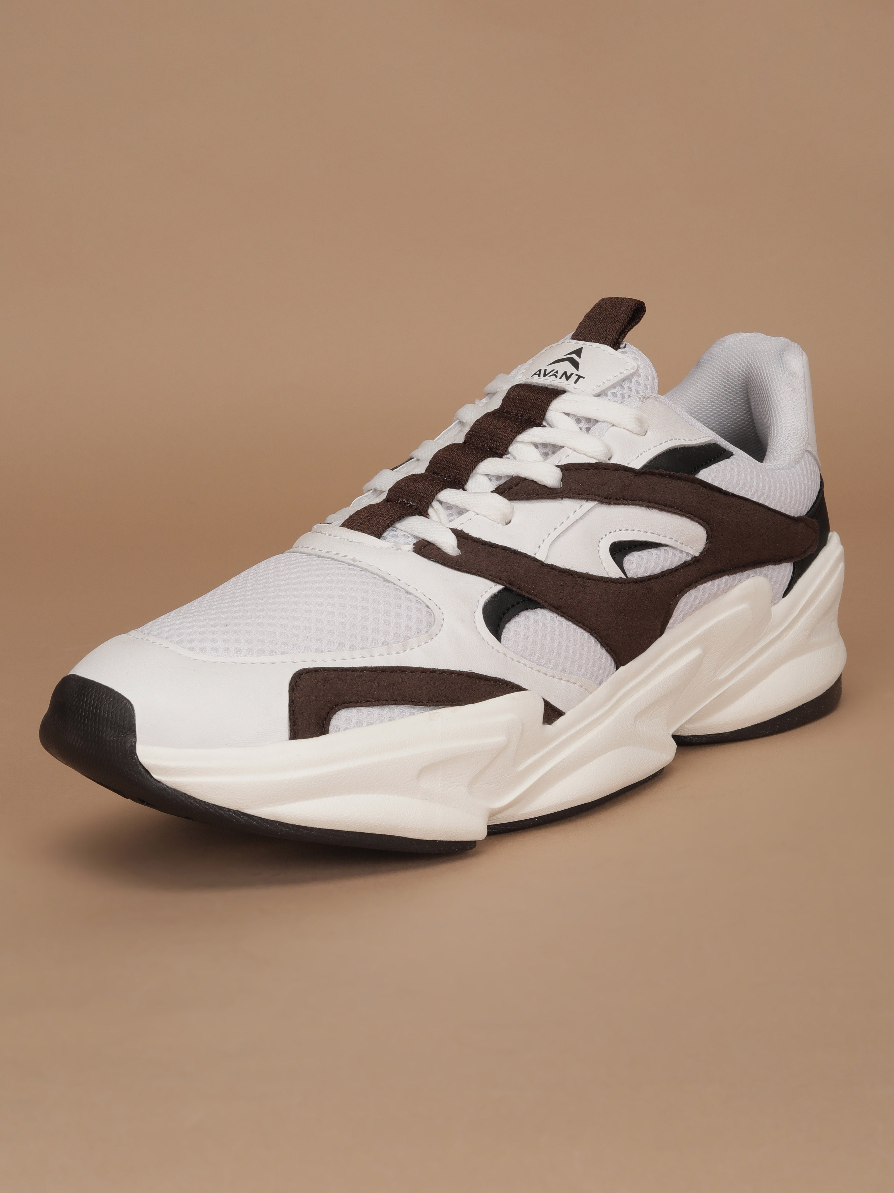 Avant Men DriftPulse Sneakers - White/Brown