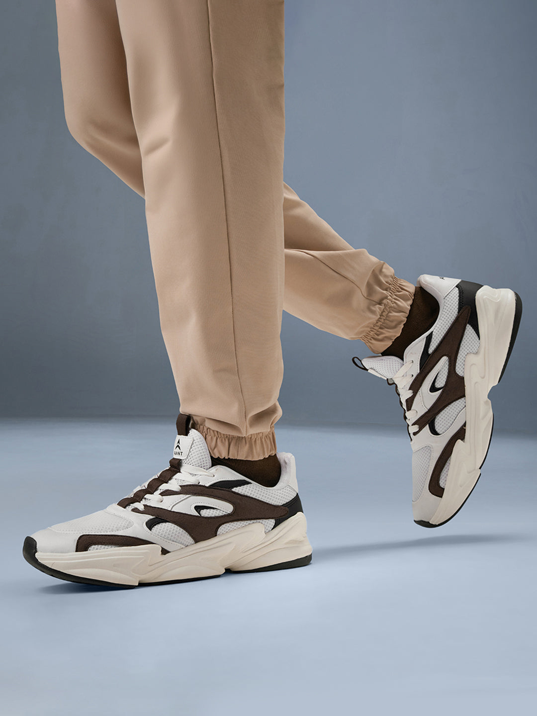 Avant Men DriftPulse Sneakers - White/Brown