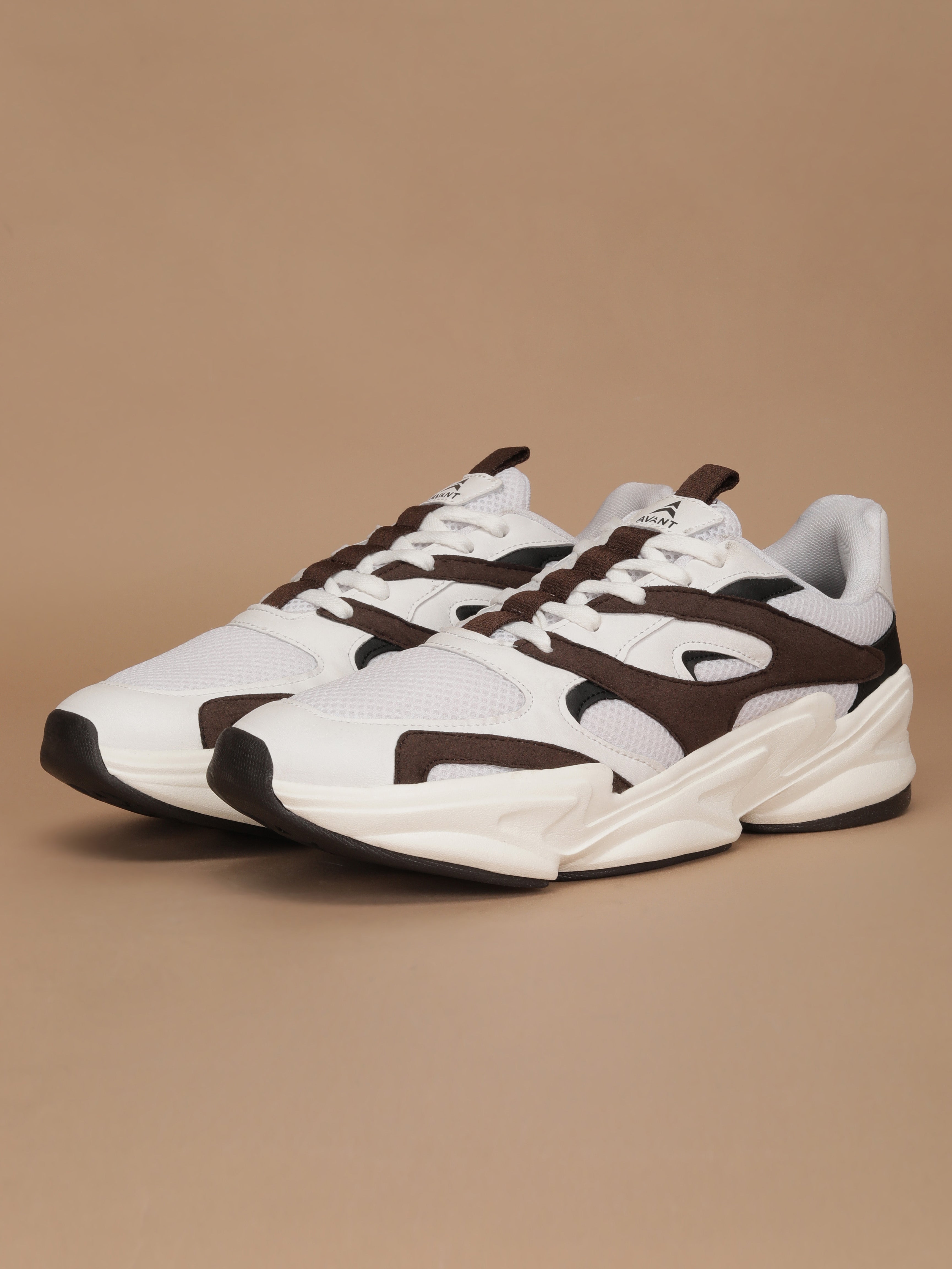 Avant Men DriftPulse Sneakers - White/Brown